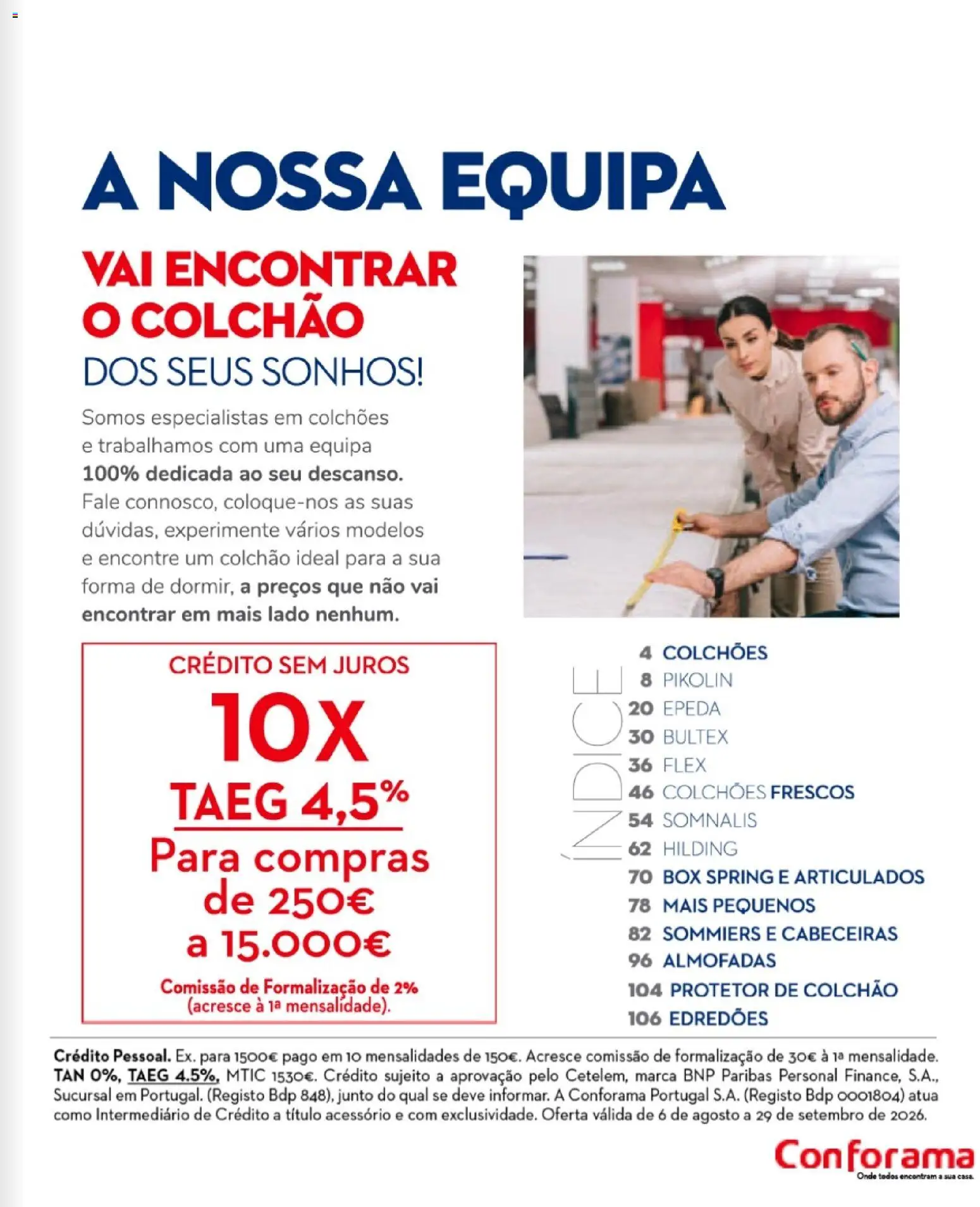 Conforama Camitis │ válido de 06/08/2026 | Página: 7 | Produtos: Protetor de colchão, Colchões, Colchão