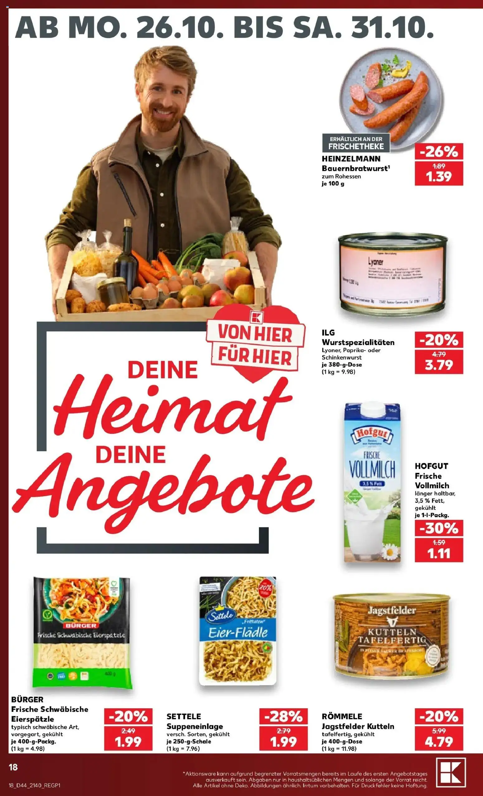 Prospekt Kaufland ab 26.10.2026 » Angebote Online zum Blättern | Seite: 22 | Produkte: Burger, Paprika