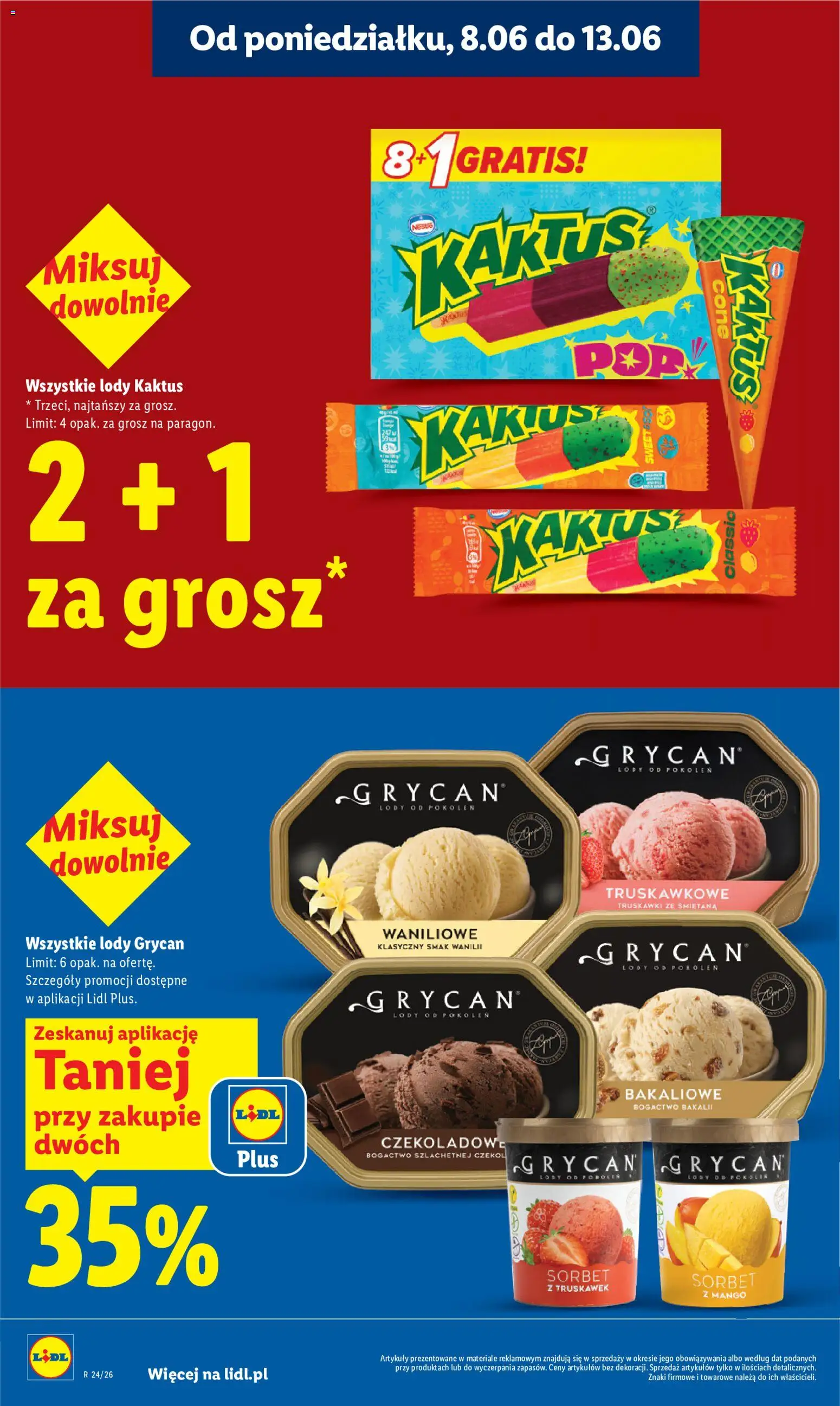 Lidl gazetka od 08.06.2026 | Strona: 14 | Produkty: Mango, Sorbet, Lody waniliowe, Śmietana