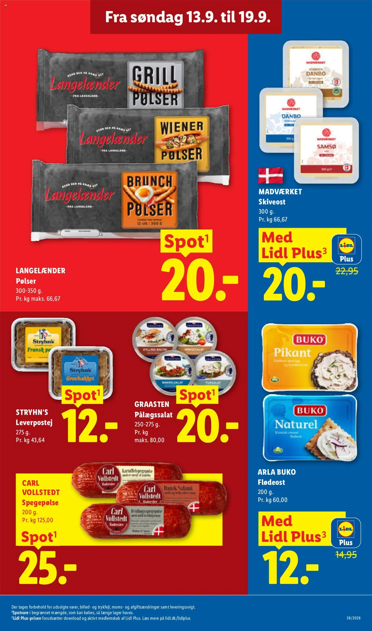 Lidl tilbudsavis – gyldig fra 13/09/2026 | Side: 23 | Produkter: Ost, Salami, Skiveost, Bacon