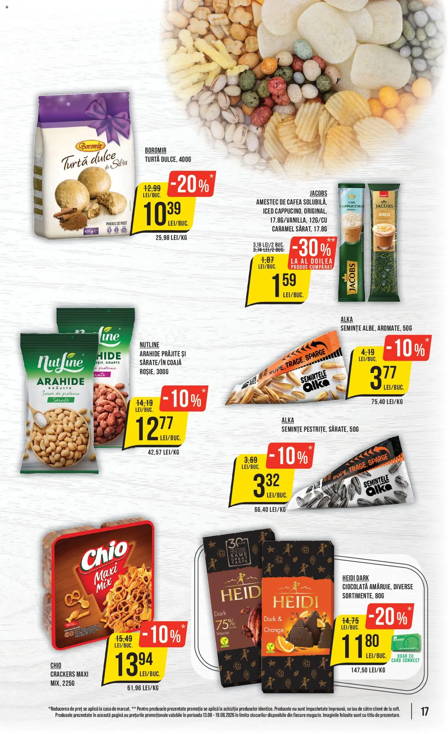 Noul catalog Mega Image – valabil de la 13.08.2026 | Pagină: 17 | Produse: Proteine, Aplică, Arahide, Cafea