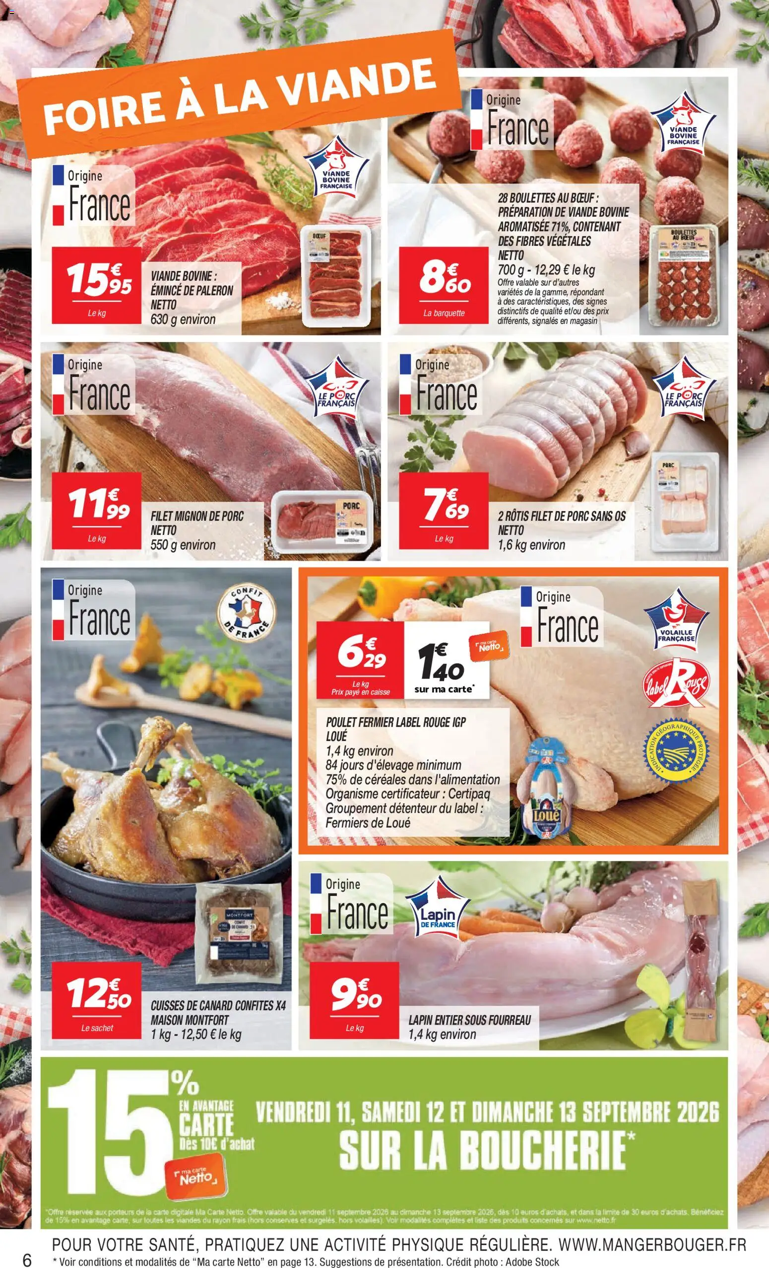 {H1} | Page: 6 | Produits: Volaille, Conserves, Filet mignon, Céréales