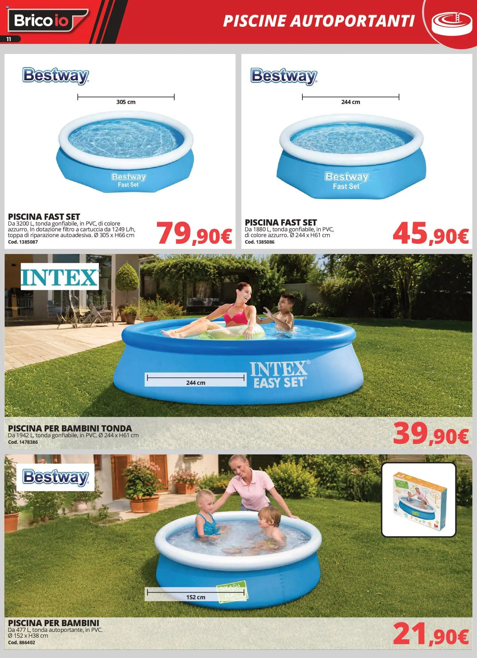 Volantino Brico io del 18/06/2026 | Pagina: 11 | Prodotti: Piscina