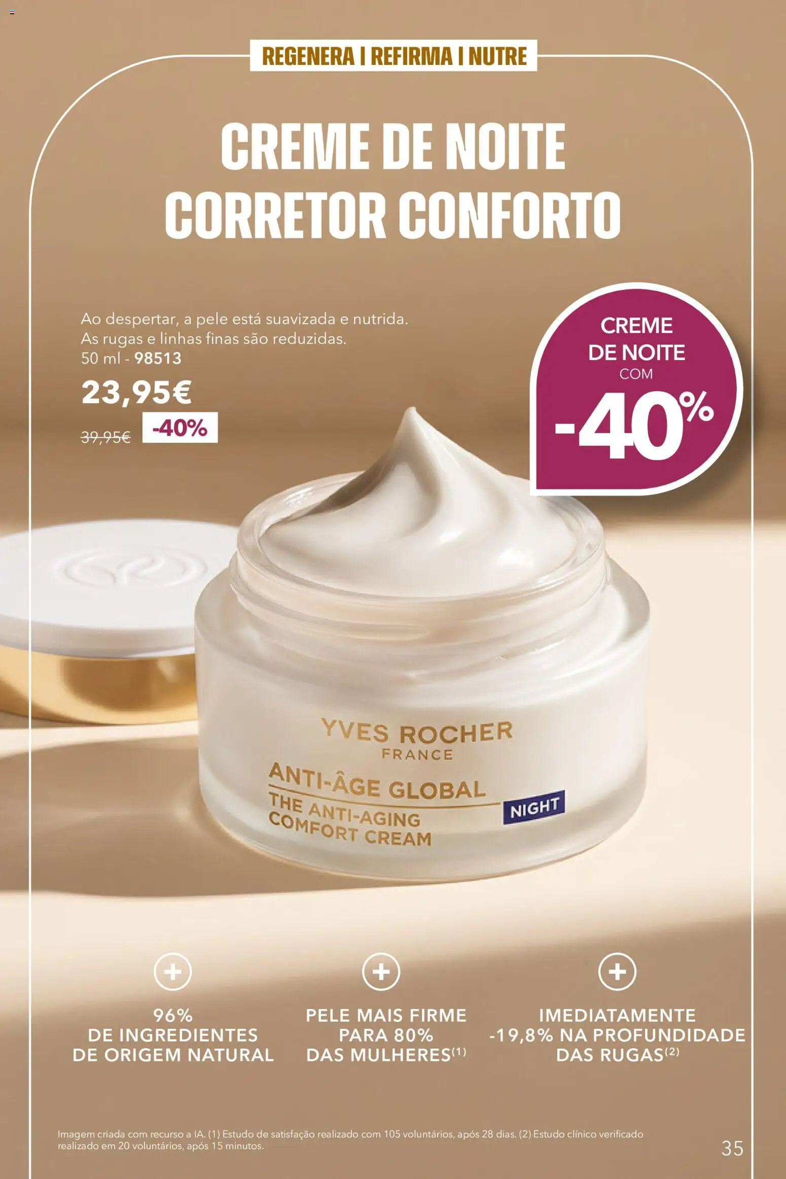 Yves Rocher Catalogo 13 │ válido de 21/10/2026 | Página: 35 | Produtos: Ingredientes, Corretor, Creme