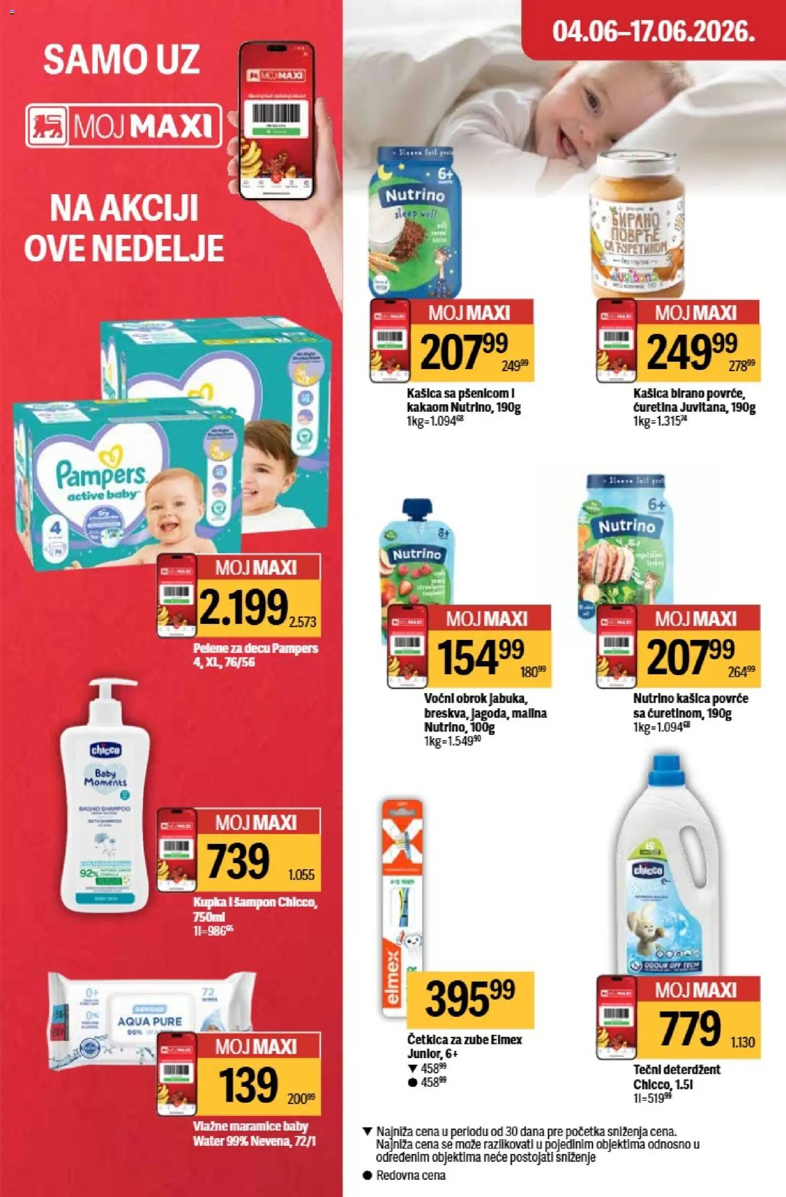 Maxi katalog - važi od 04.06.2026 | Strana: 30 | Proizvode: Deterdžent, Pampers, Šampon, Četkica za zube