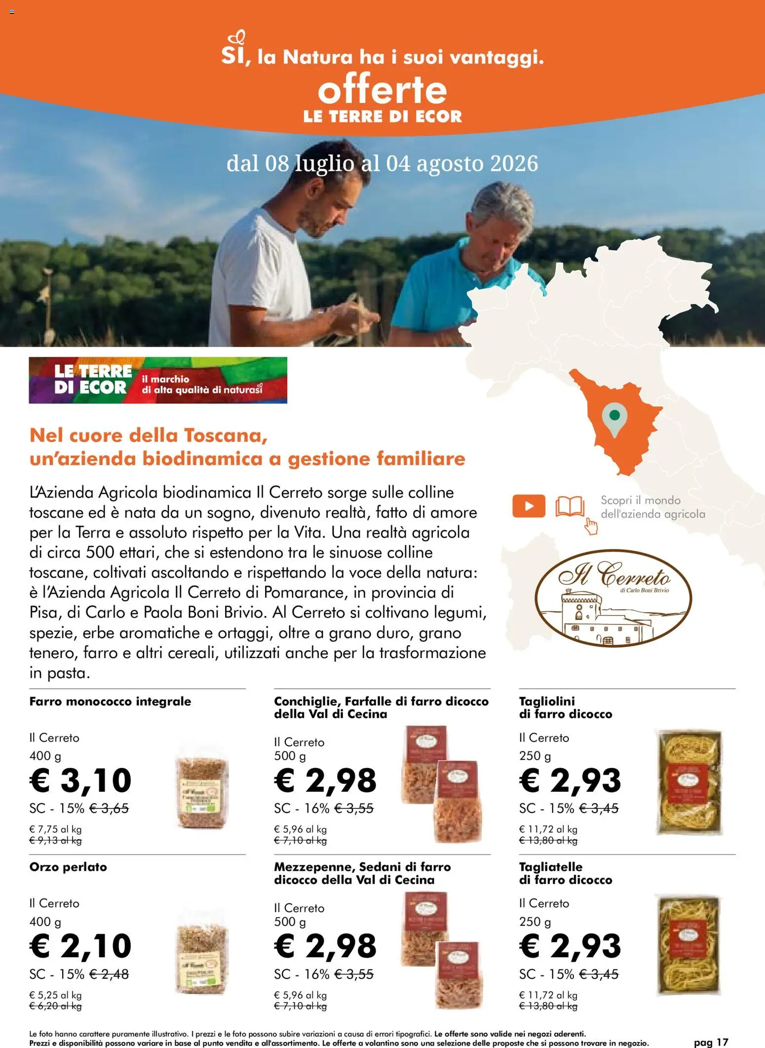 Volantino Natura Sì del 08/07/2026 | Pagina: 17