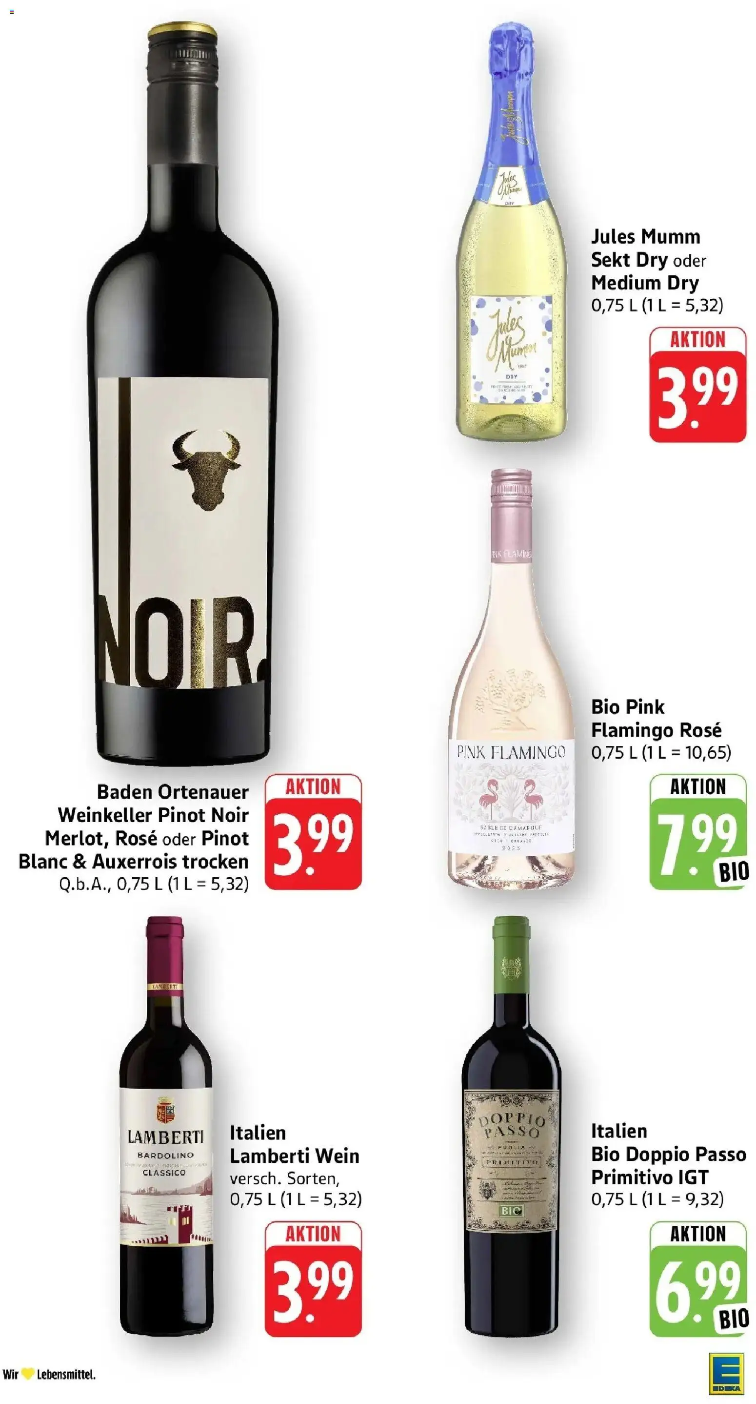 Edeka Prospekt Mühlheim / Donau (ab 05.10.2026) » Angebote Online | Seite: 38 | Produkte: Mumm sekt, Sekt, Doppio passo primitivo, Doppio Passo