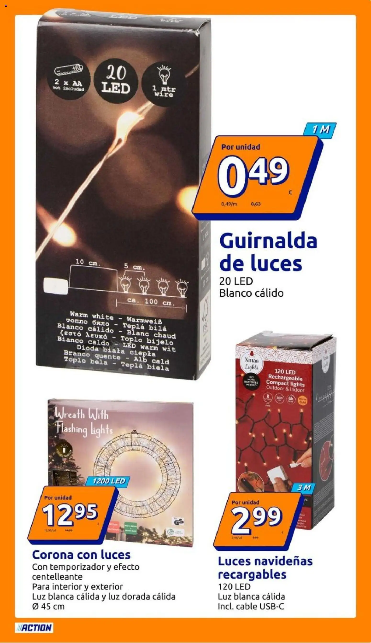Action folleto │ válido desde el 28/10/2026 | Página: 35 | Productos: Cable, Luces navideñas