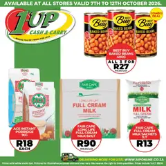 1UP Cash & Carry specials catalogue – valid from 07/10/2026
