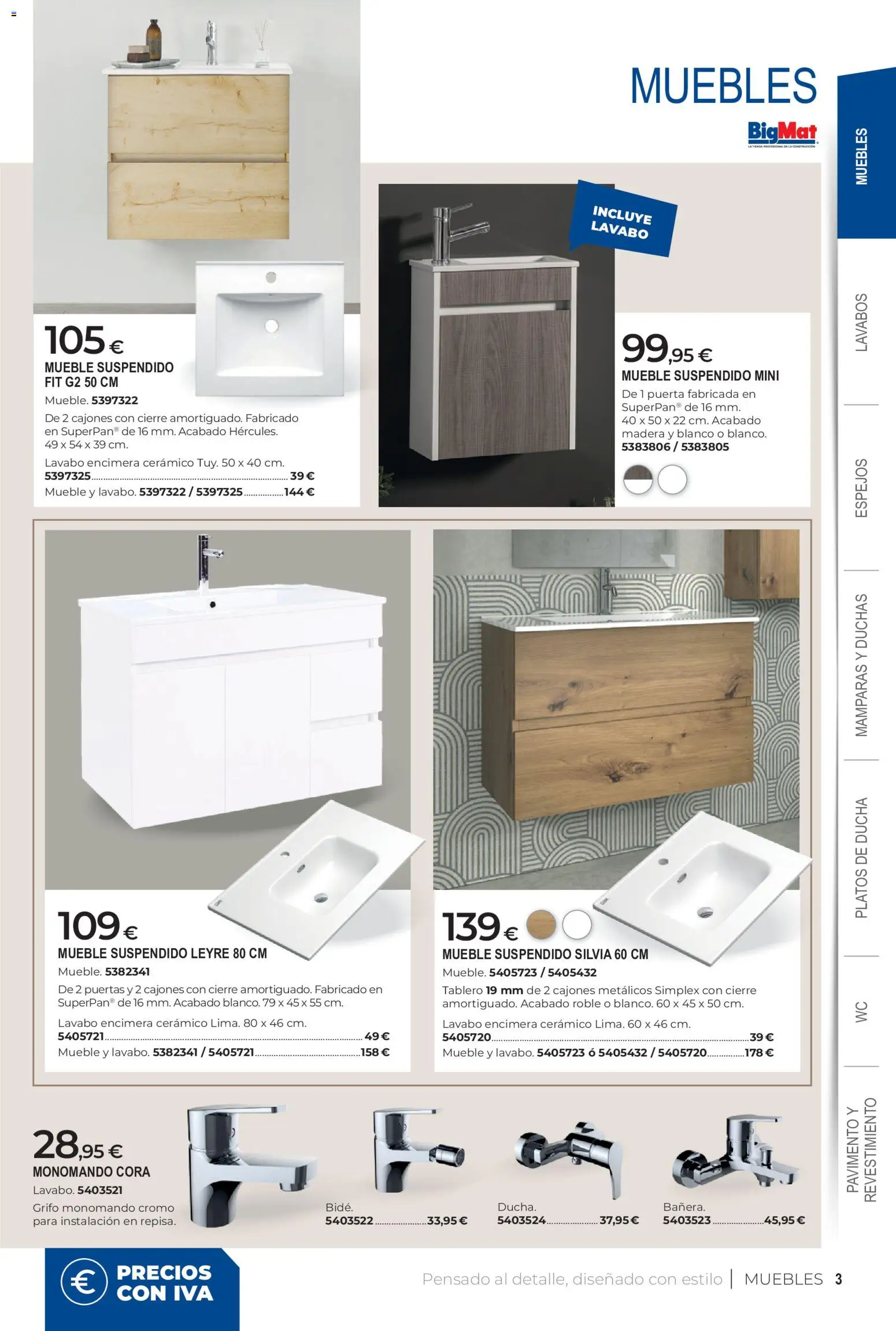 BigMat Baños y cerámica 2026 │ válido desde el 21.05.2026 | Página: 3 | Productos: Muebles, Lavabo, Ducha