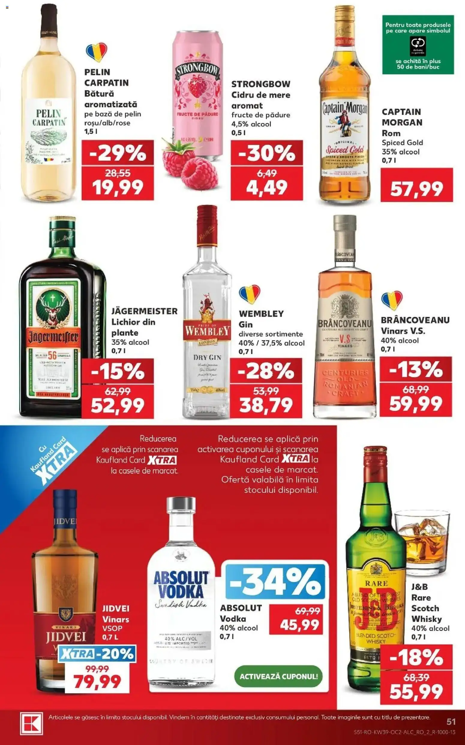Kaufland Iași 23.09.2026 - Revista si Oferta | Pagină: 51 | Produse: Scotch Whisky, Absolut, Gin, Fructe