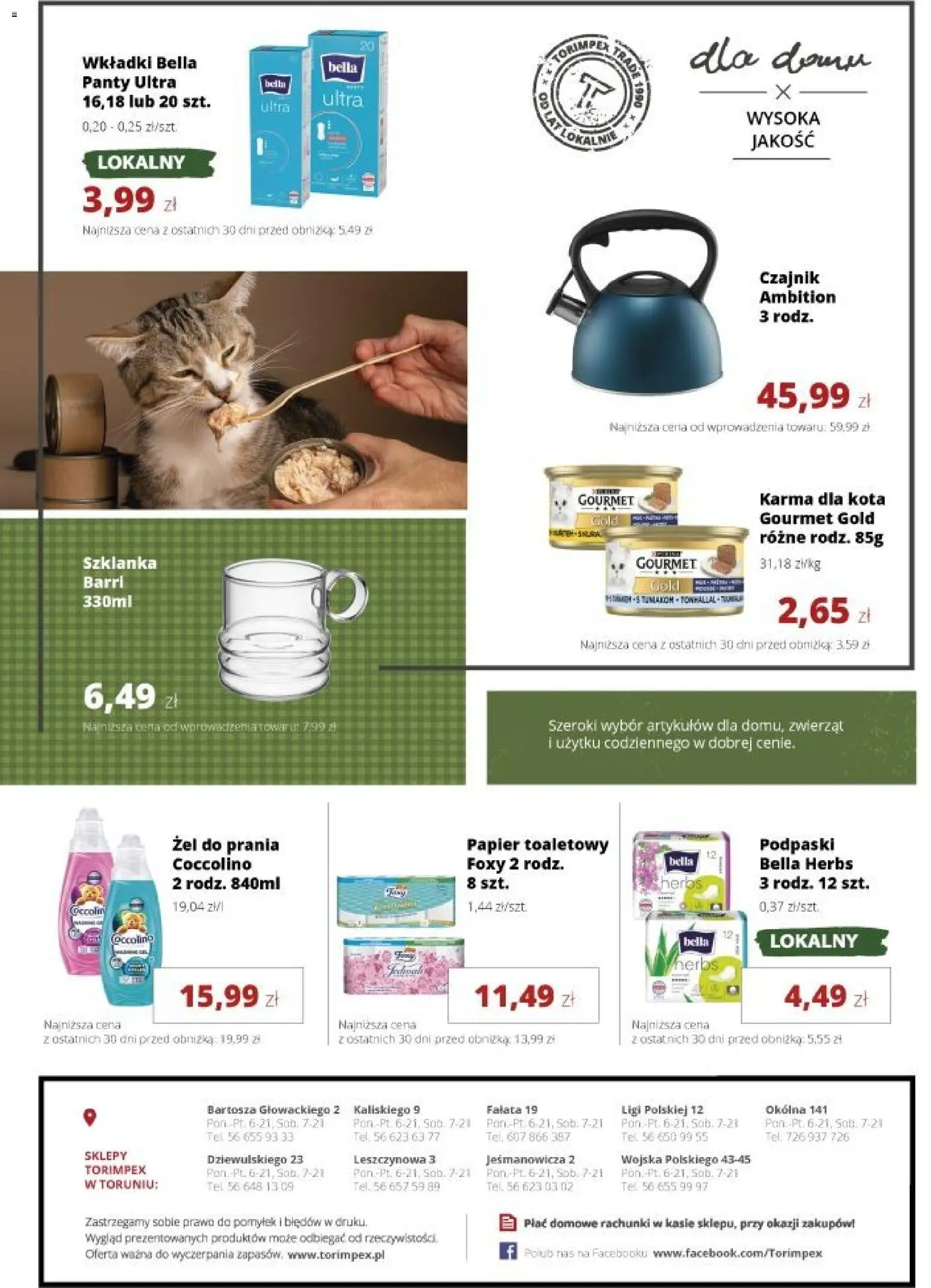 Torimpex gazetka od 10.08.2026 | Strona: 8 | Produkty: Papier toaletowy, Karma dla kota, Żel do prania, Karma