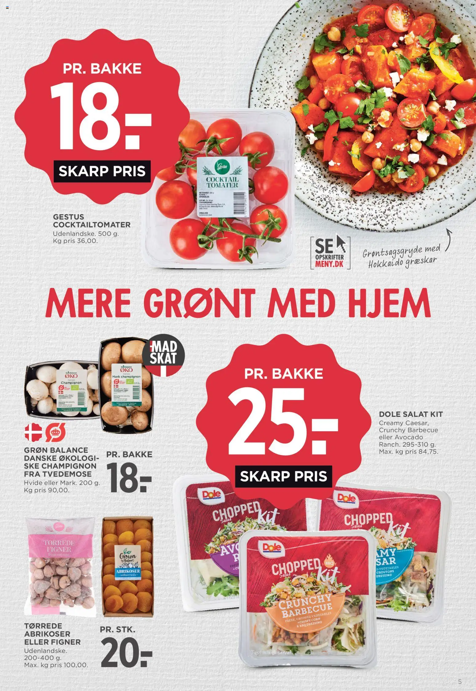 Meny tilbudsavis – gyldig fra 09/09/2026 | Side: 5 | Produkter: Champignon, Græskar, Salat, Figner
