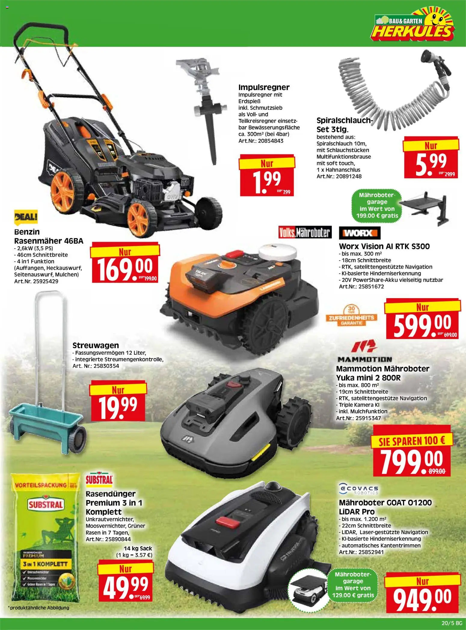 HERKULES Bau & Garten – gültig ab 11.05.2026 | Seite: 5 | Produkte: Kamera, Navigation, Rasenmäher