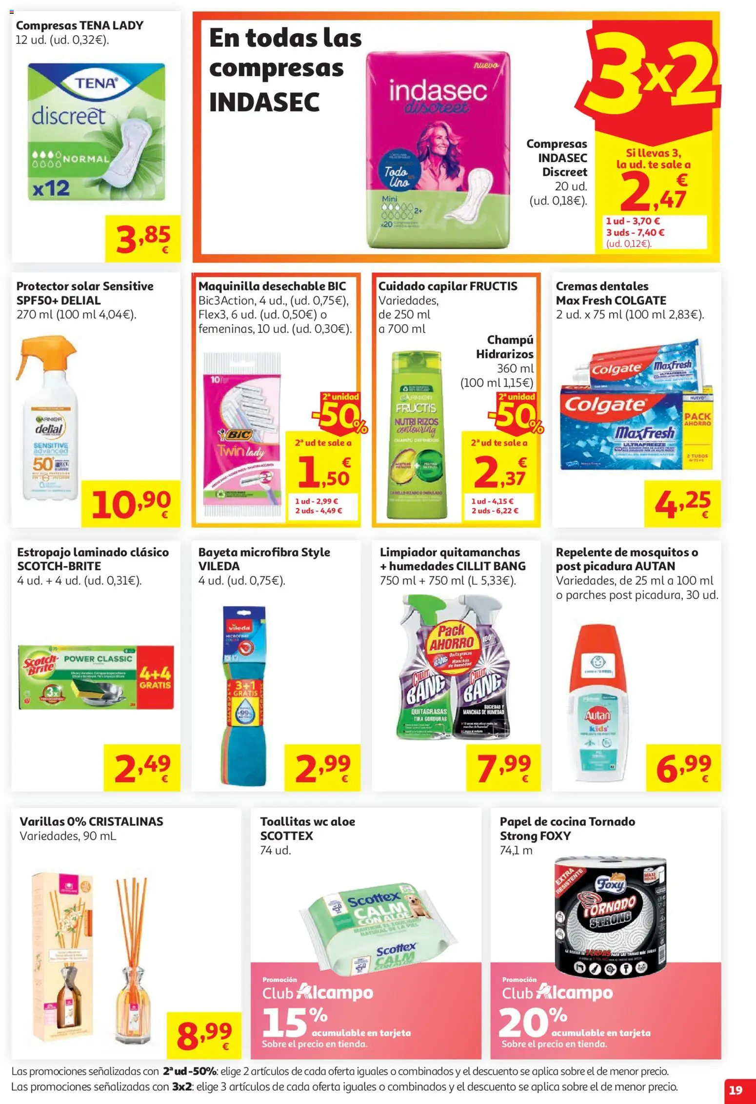 Alcampo HG Nacional Litoral │ válido desde el 29/07/2026 | Página: 19 | Productos: Champú, Protector solar, Té, Cocina