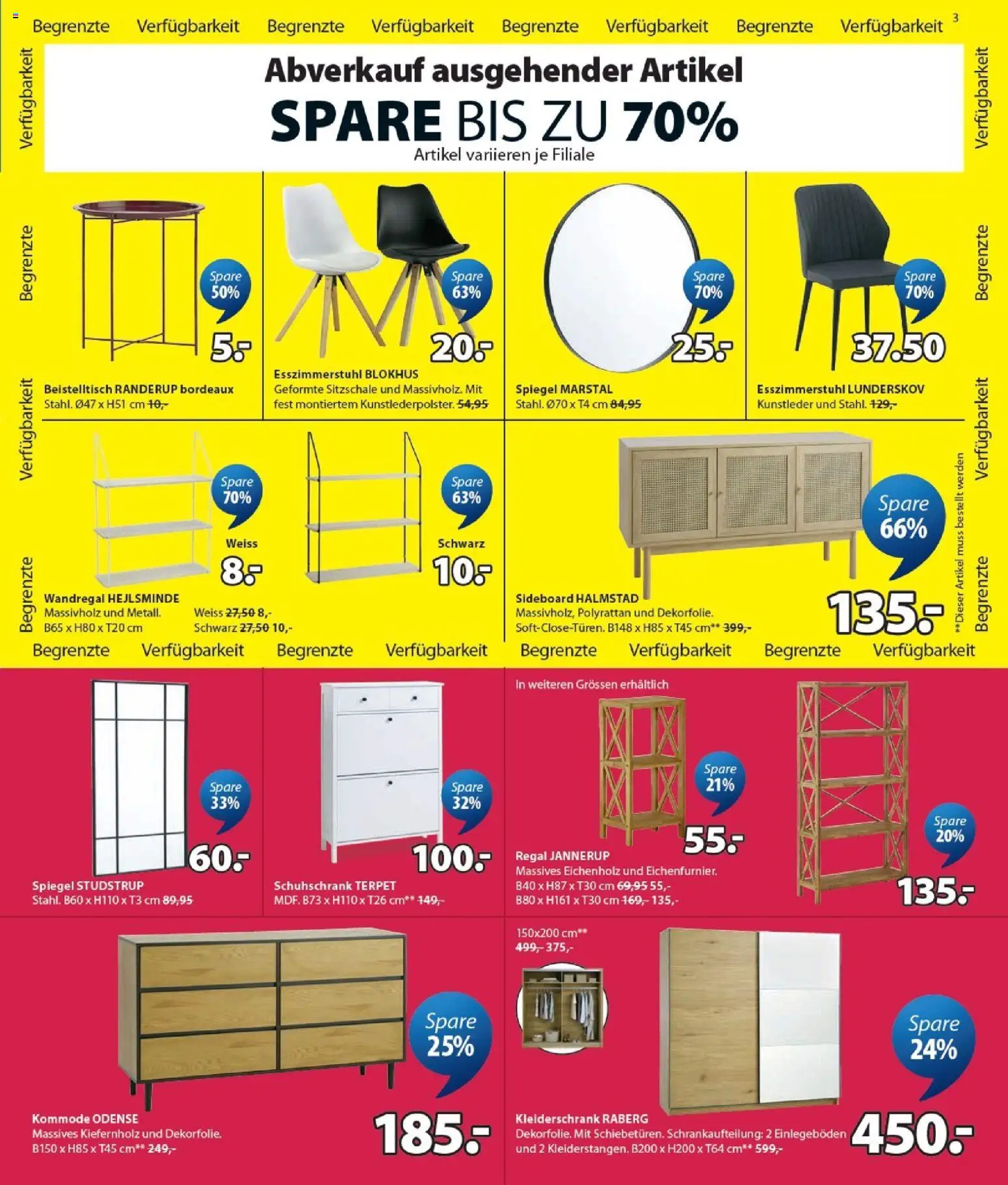 JYSK aktionen – gültig ab 21.07.2026 | Seite: 3 | Produkte: Kleiderschrank, Regal, Sideboard, Wandregal