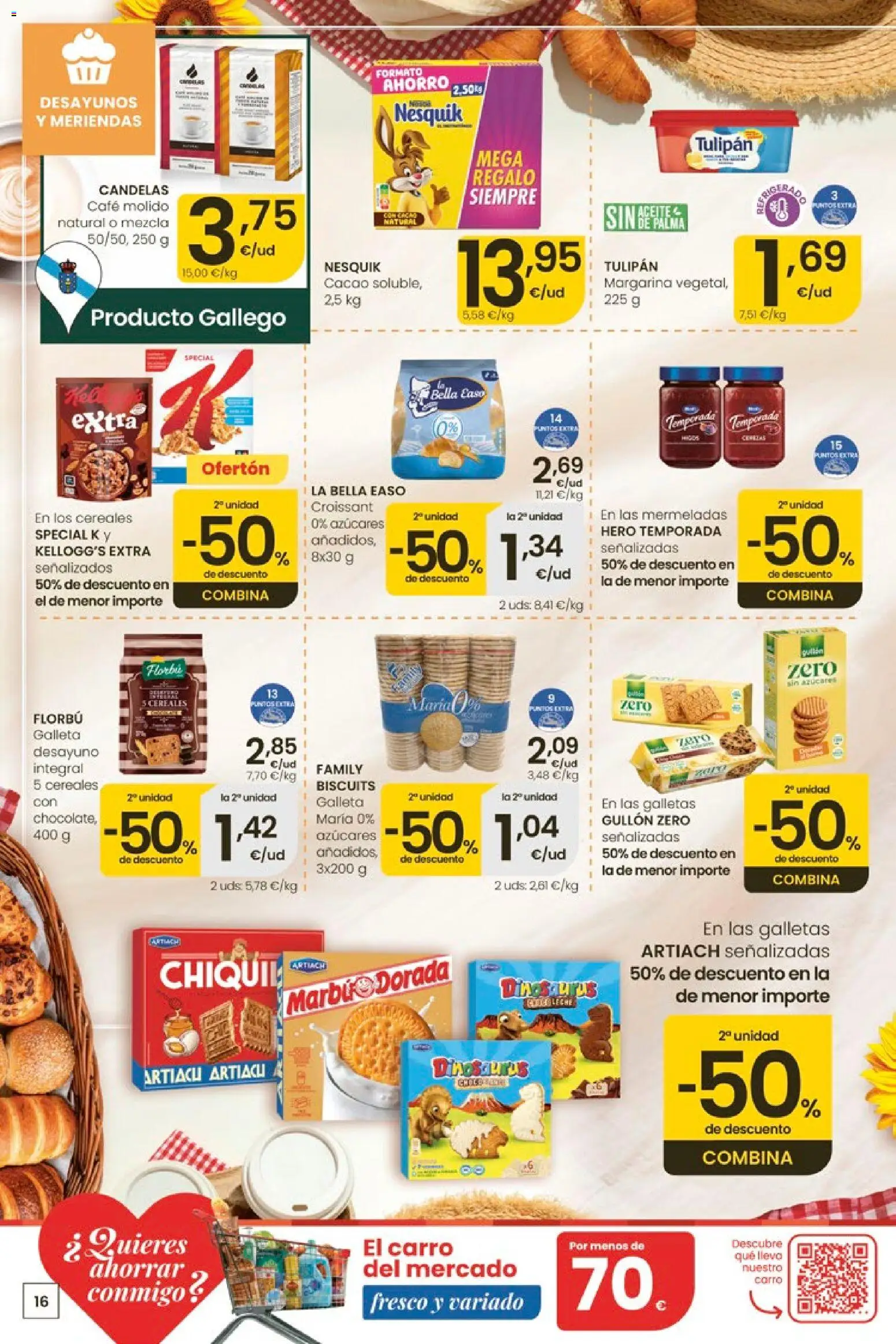 Eroski Ofertones de verano │ válido desde el 11.06.2026 | Página: 16 | Productos: Leche, Aceite, Café molido, Galletas