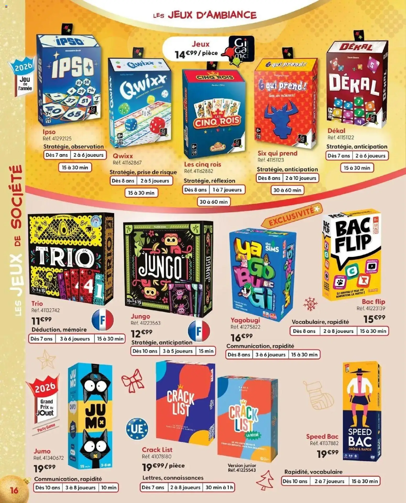 La Grande Récré - LE NOËL DE TOUTES LES PASSIONS à partir du 14/10/2026 - promo en ligne | Page: 16 | Produits: Prise, Jeux, Jeux de société