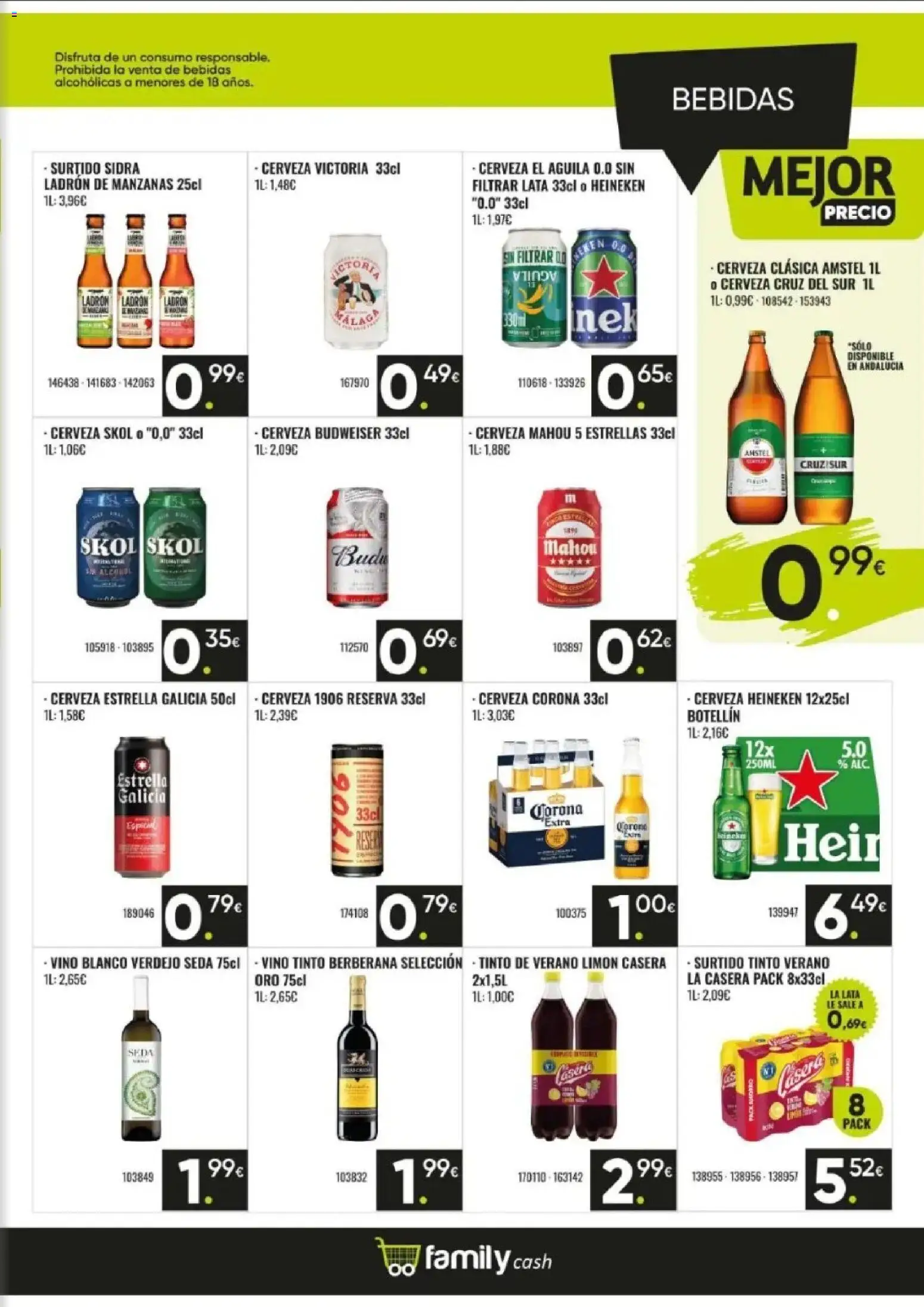 Family Cash folleto │ válido desde el 08.06.2026 | Página: 17 | Productos: Vino, Cerveza, Manzanas, Σπανάκι