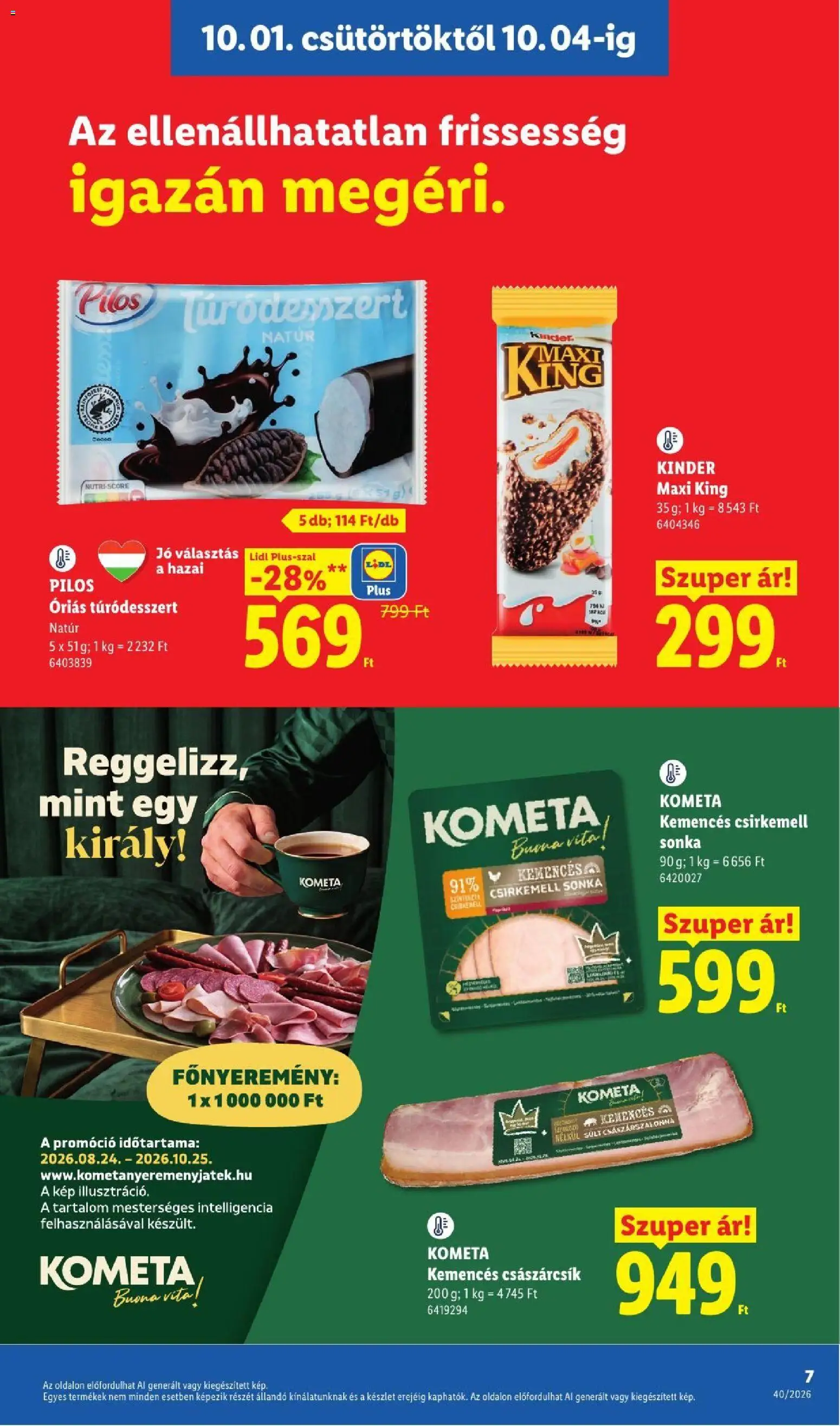 Lidl akciós ujság - amely érvényes a következő dátumtól: 2026.10.01. | Oldal: 7