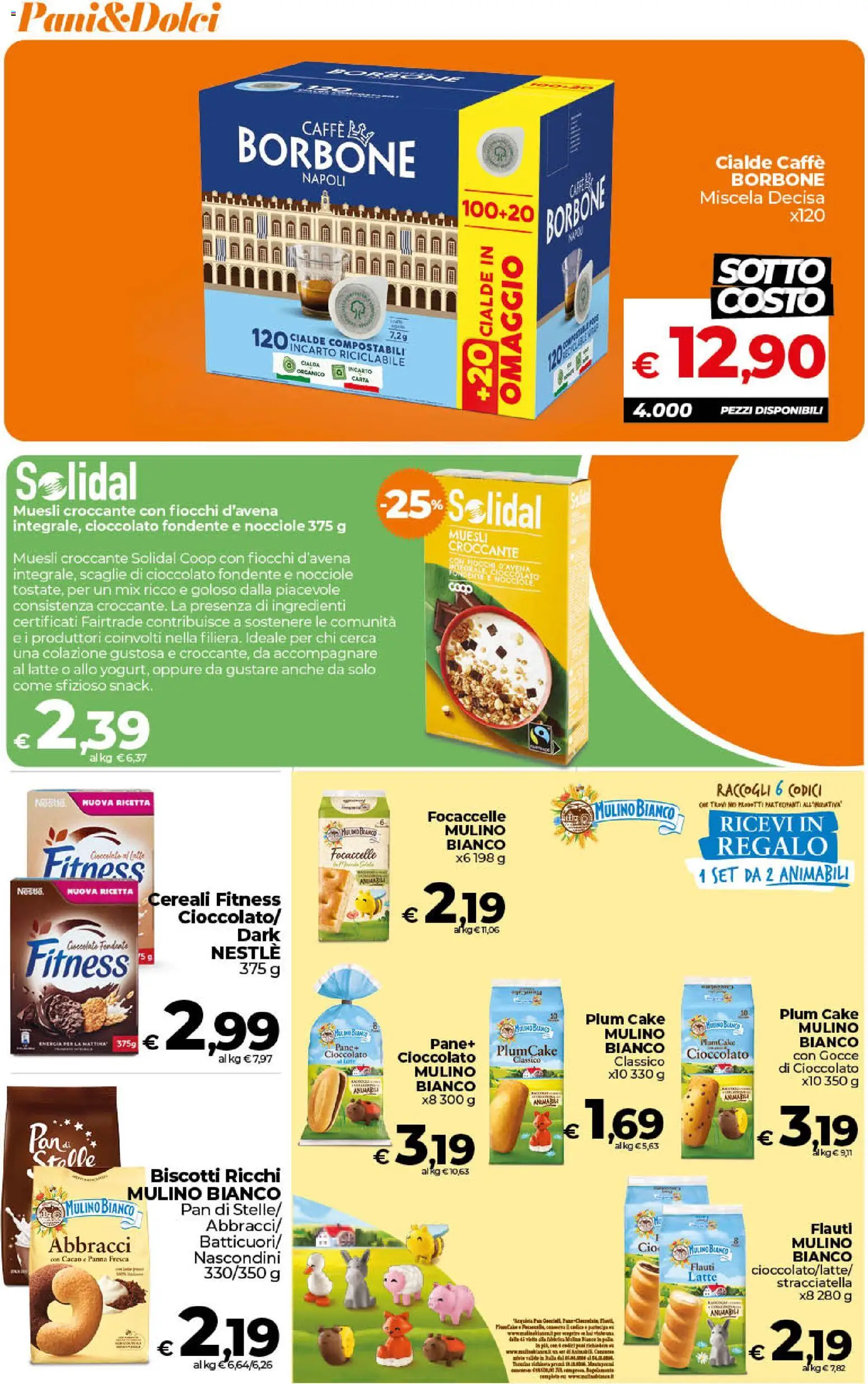 Volantino Ipercoop del 13/10/2026 | Pagina: 32 | Prodotti: Muesli, Pane, Fiocchi d'avena, Borbone
