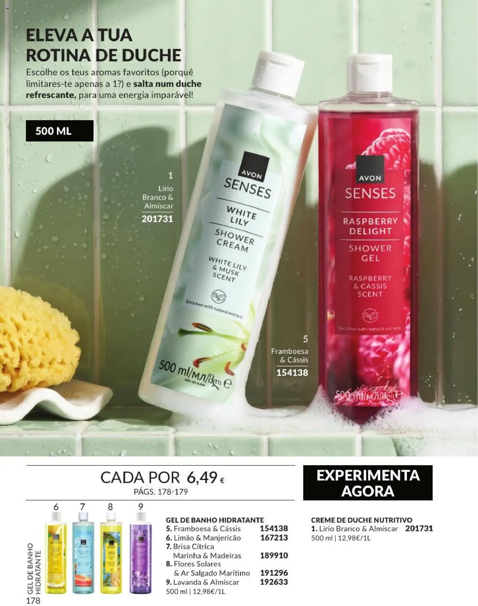 Catálogo Avon Campanha 9 │ válido de 01/09/2026 | Página: 178 | Produtos: Flores, Gel de banho, Banho, Creme