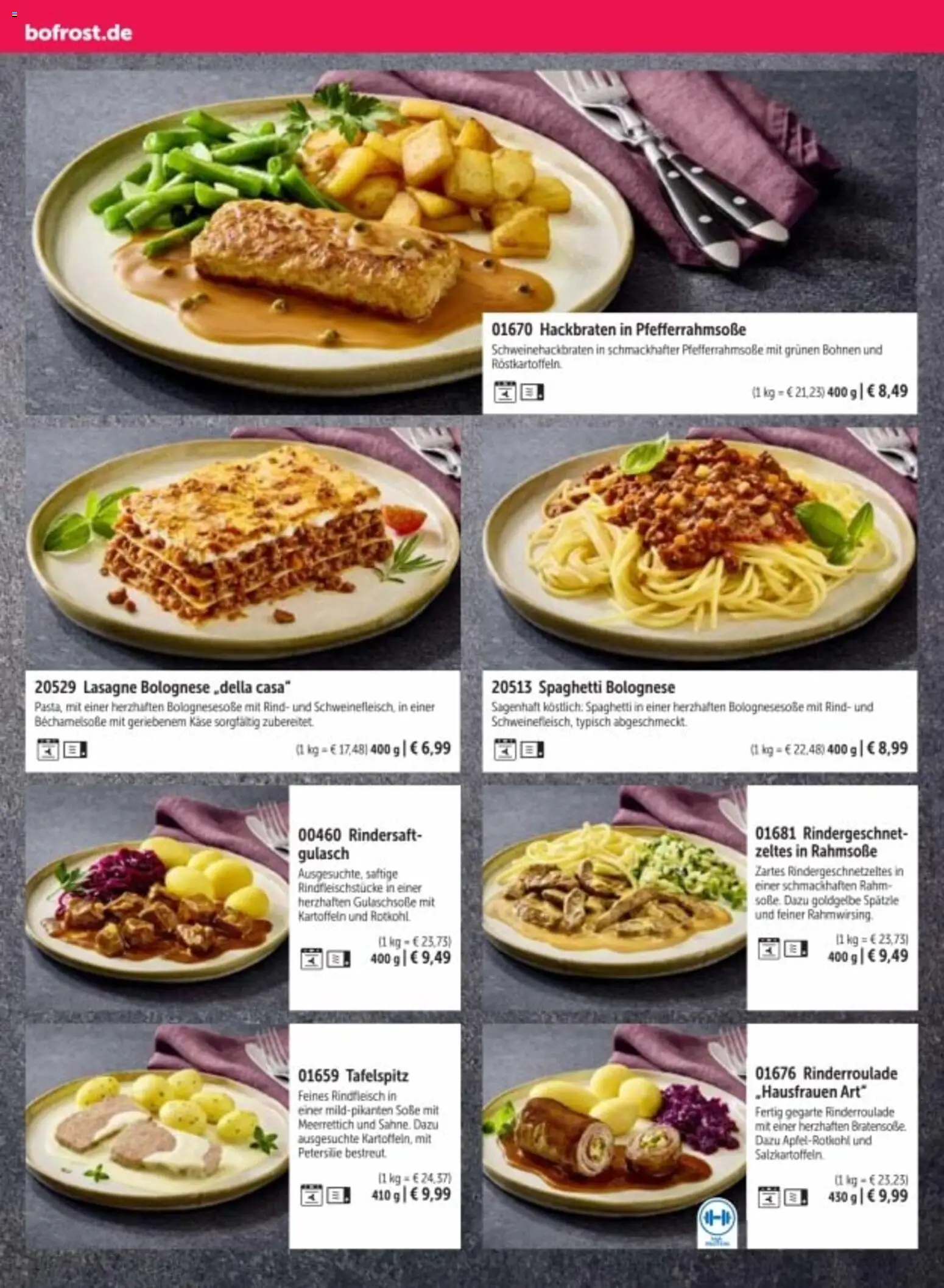 Bofrost Katalog – gültig ab 06.03.2026 | Seite: 98 | Produkte: Tafelspitz, Spaghetti, Kartoffeln, Gulasch
