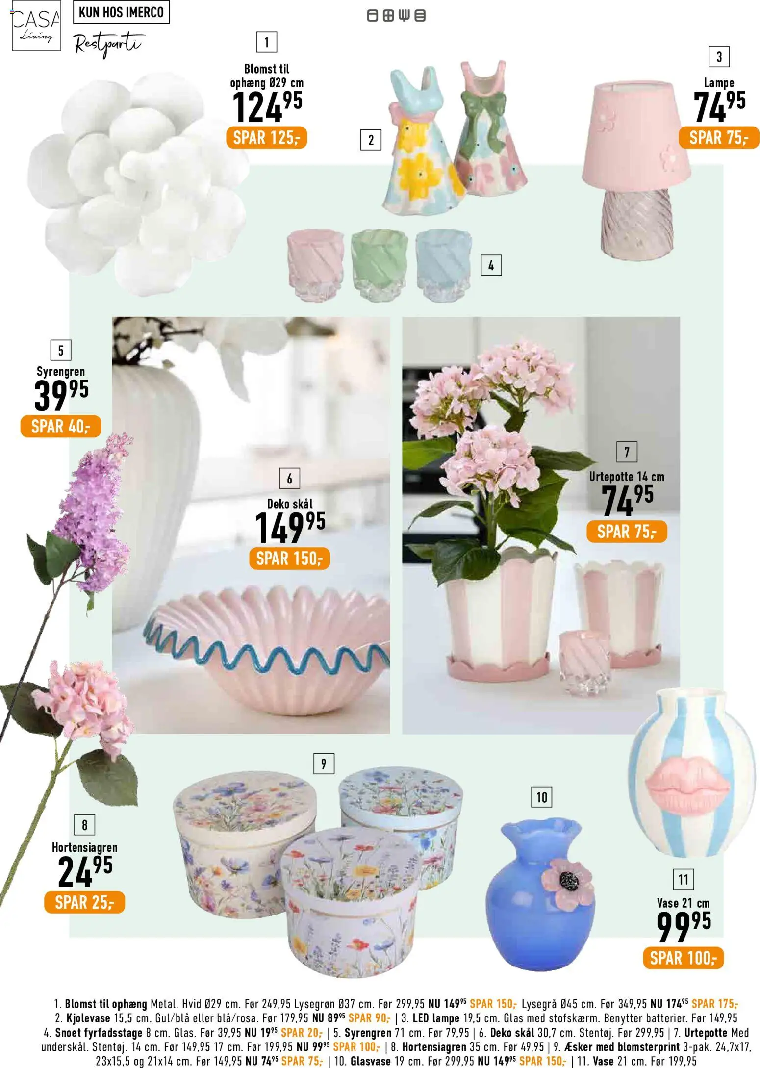 Imerco tilbudsavis – gyldig fra 04.06.2026 | Side: 12 | Produkter: Vase, Lampe