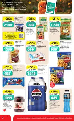 AUCHAN KEDVENC CSERESZNYE-BEFŐTT, 680/370 g, 2131/3916 Ft/kg - amely érvényes a következő dátumtól: 2026.10.15. | Oldal: 2 | Termékek: Chips, Sportital, Tejszelet, Tortellini
