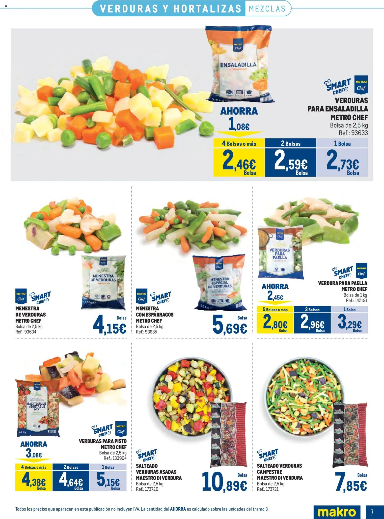 Makro Congelados Levante │ válido desde el 04.05.2026 | Página: 7 | Productos: Ensaladilla, Νερό καρύδας, Bolsa