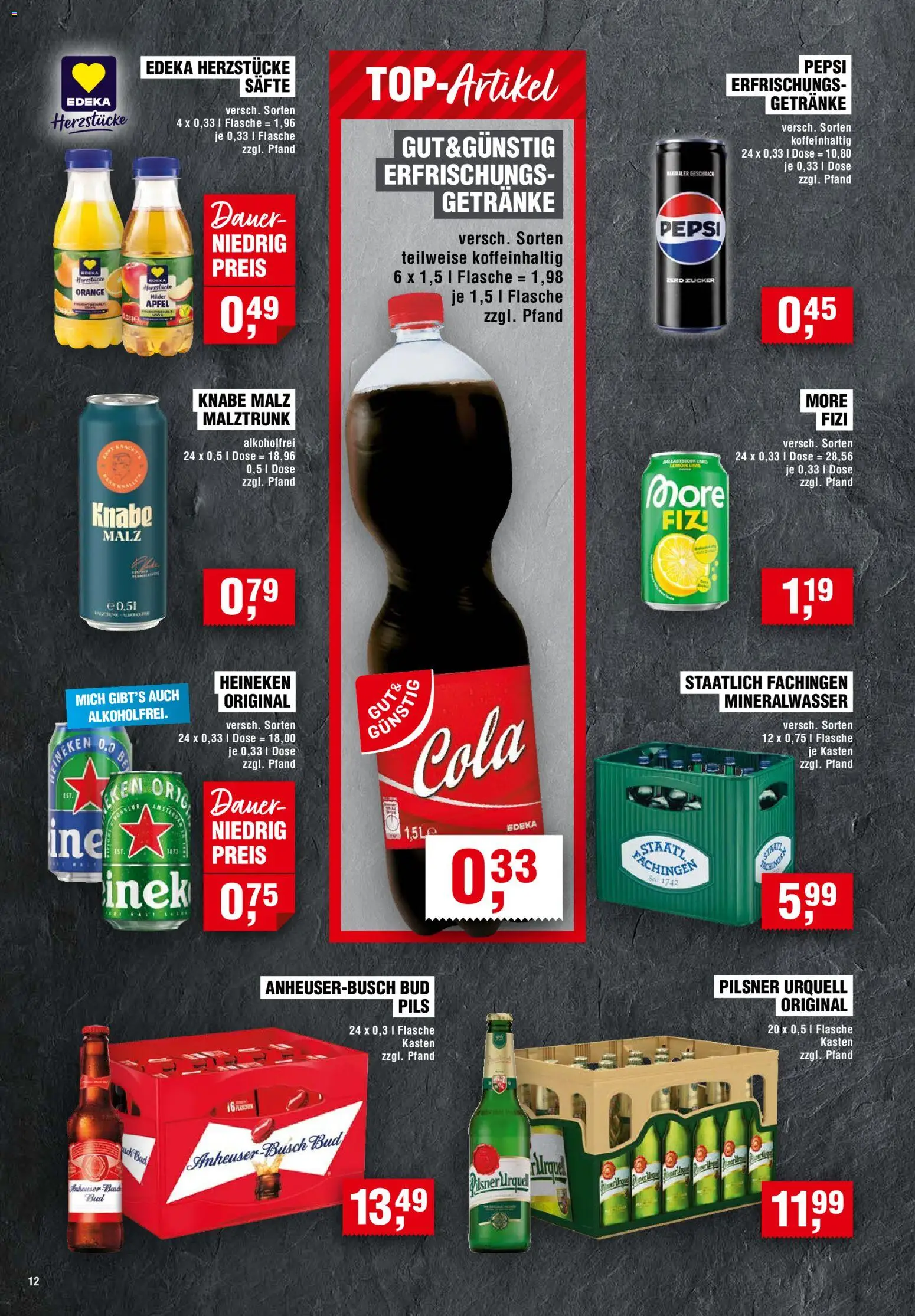 Handelshof Prospekt – gültig ab 01.10.2026 | Seite: 12 | Produkte: Pils, Mineralwasser, Zucker, Pilsner urquell