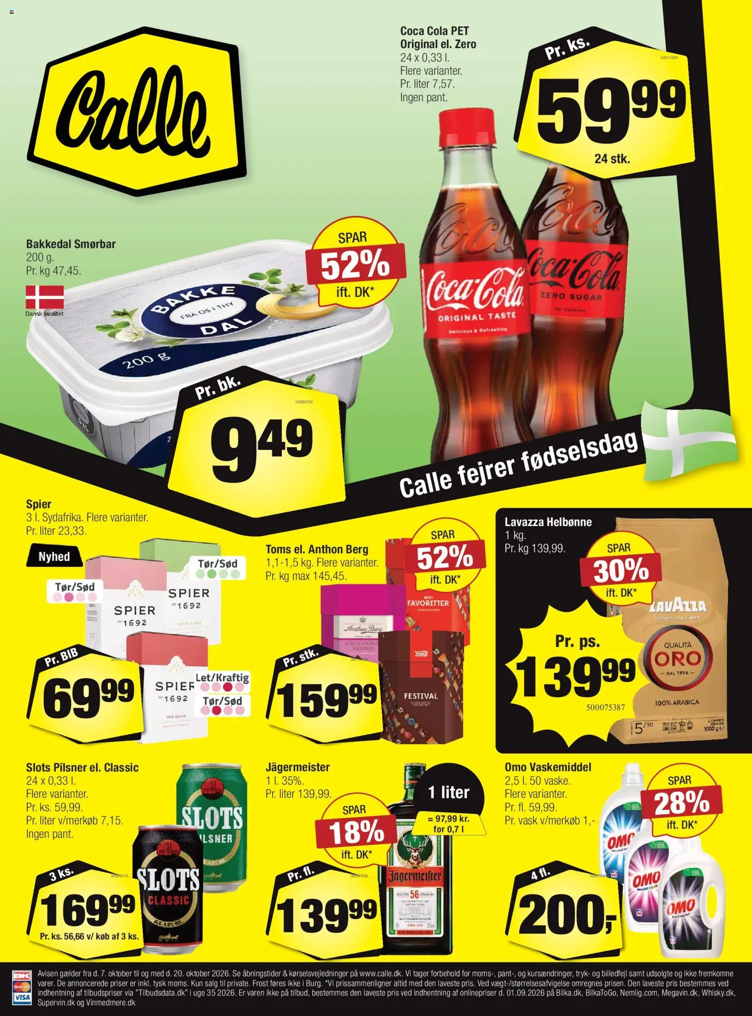 Calle tilbudsavis – gyldig fra 07/10/2026 | Side: 1 | Produkter: Coca Cola, Cola