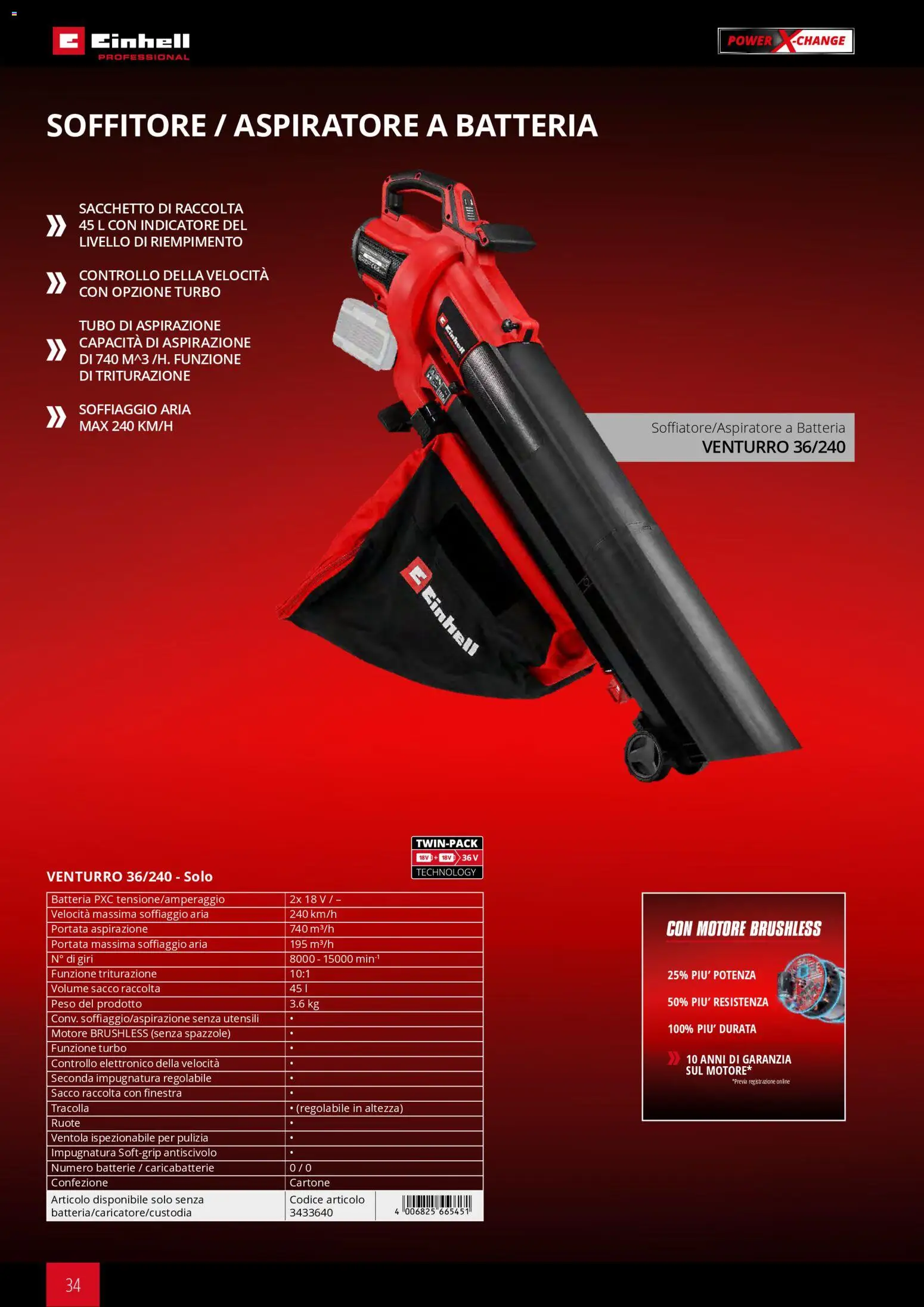 Volantino Einhell del 02/03/2026 | Pagina: 36 | Prodotti: Tubo, Batteria, Batterie, Caricabatterie