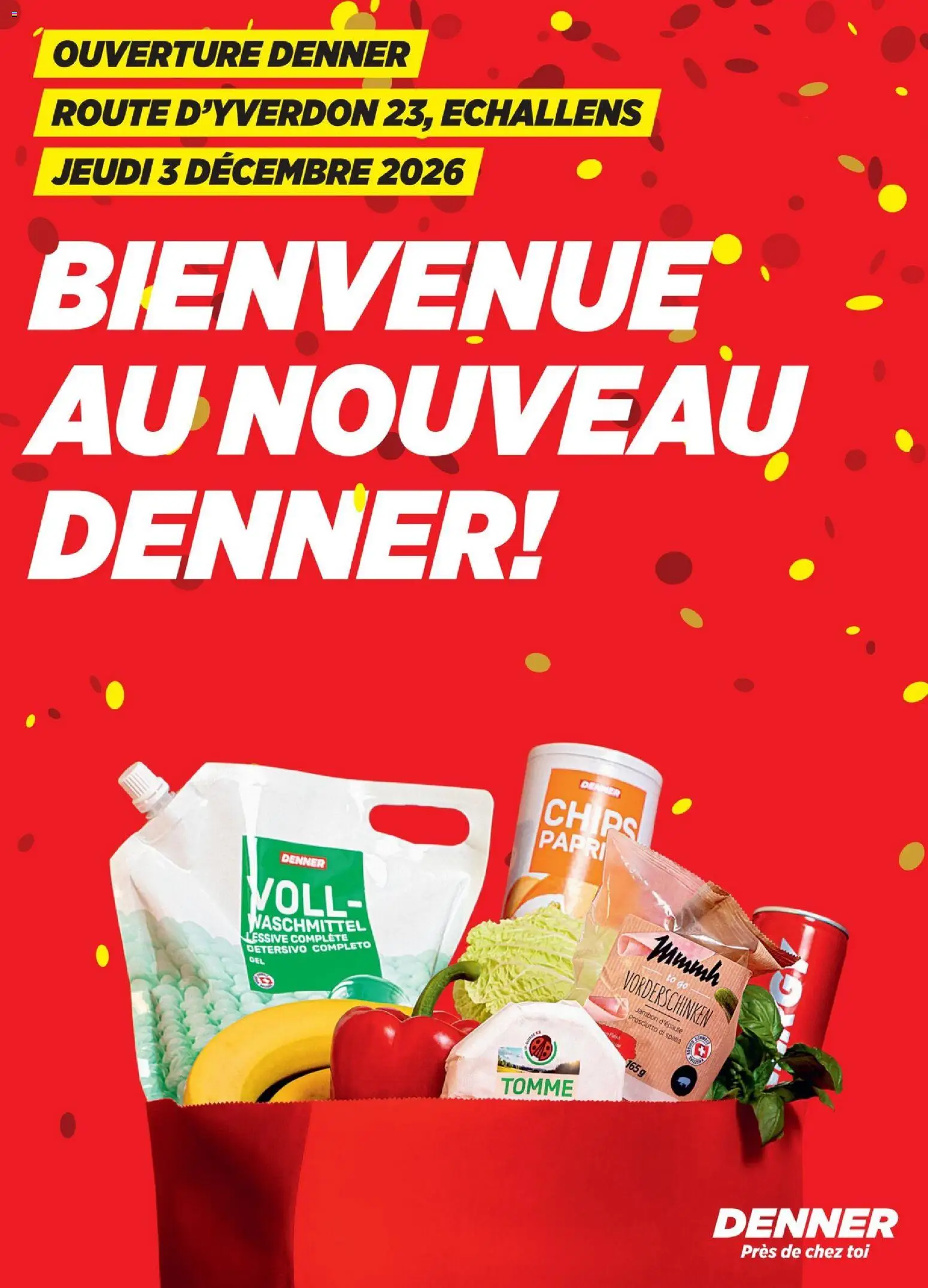 Denner aktionen Echallens – gültig ab 03.12.2026 | Seite: 1 | Produkte: Waschmittel, Paprika, Chips