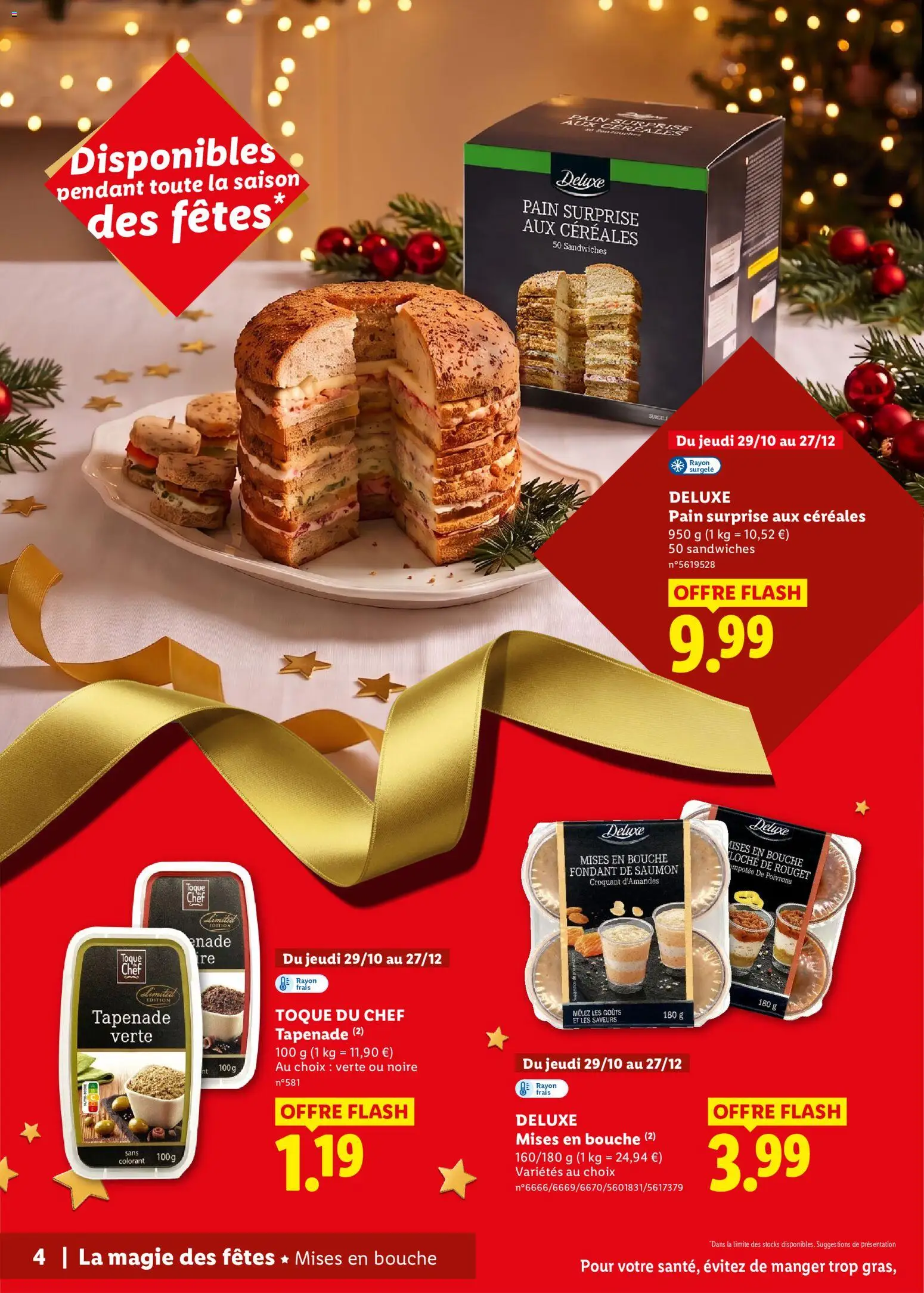{H1} | Page: 4 | Produits: Sandwich, Pain, Céréales, Saumon