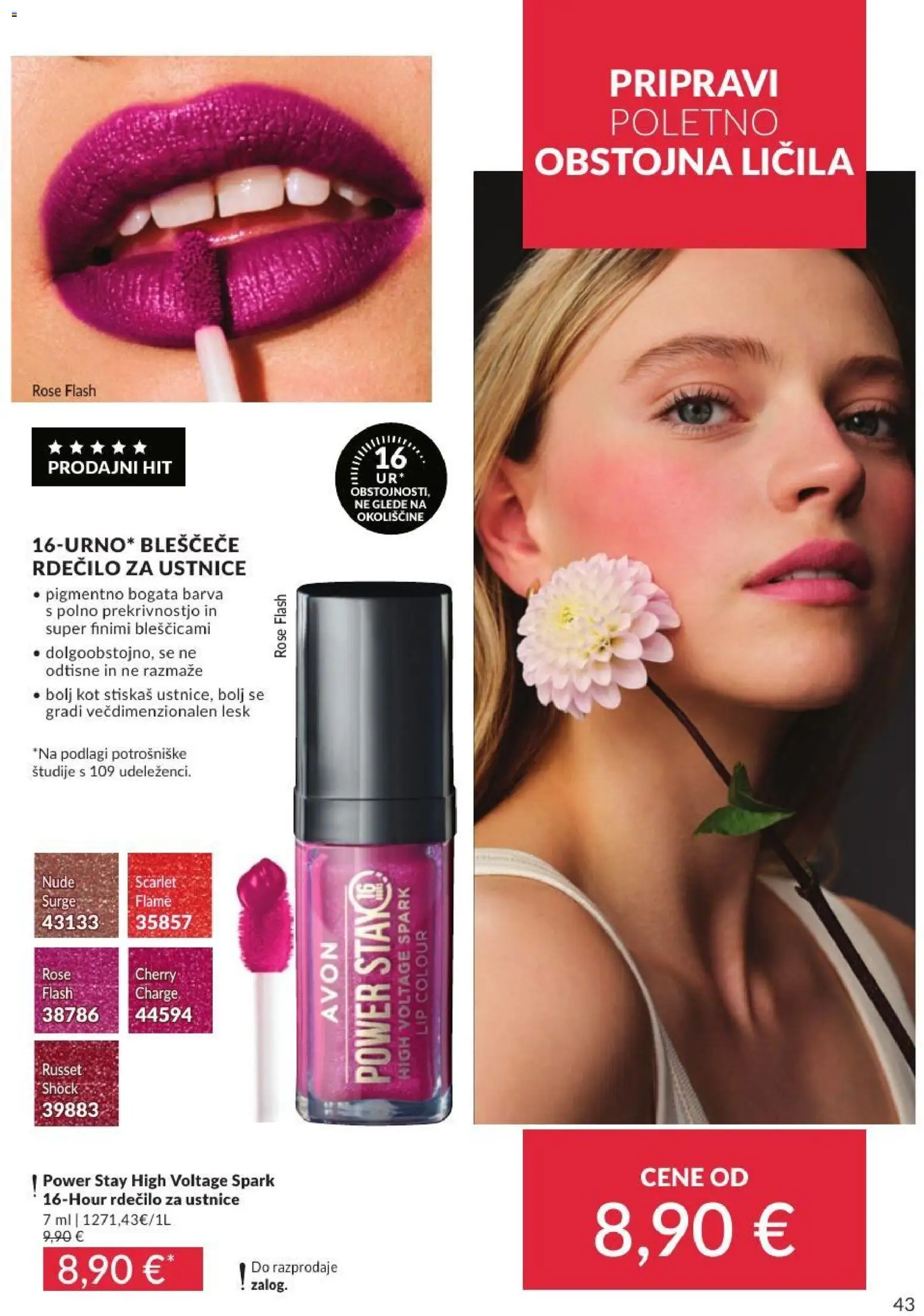 Novi Avon katalog ponudbe – veljaven od 30.06.2026 | Stran: 43 | Izdelki: Licila, Rdecilo za ustnice, Barva