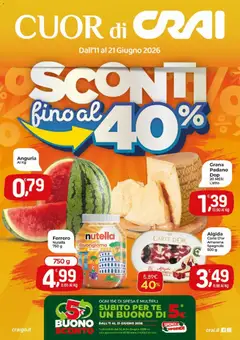 Anteprima del volantino CRAI volantino Cuor di Crai Valmontone valido a partire dal 11.06.2026