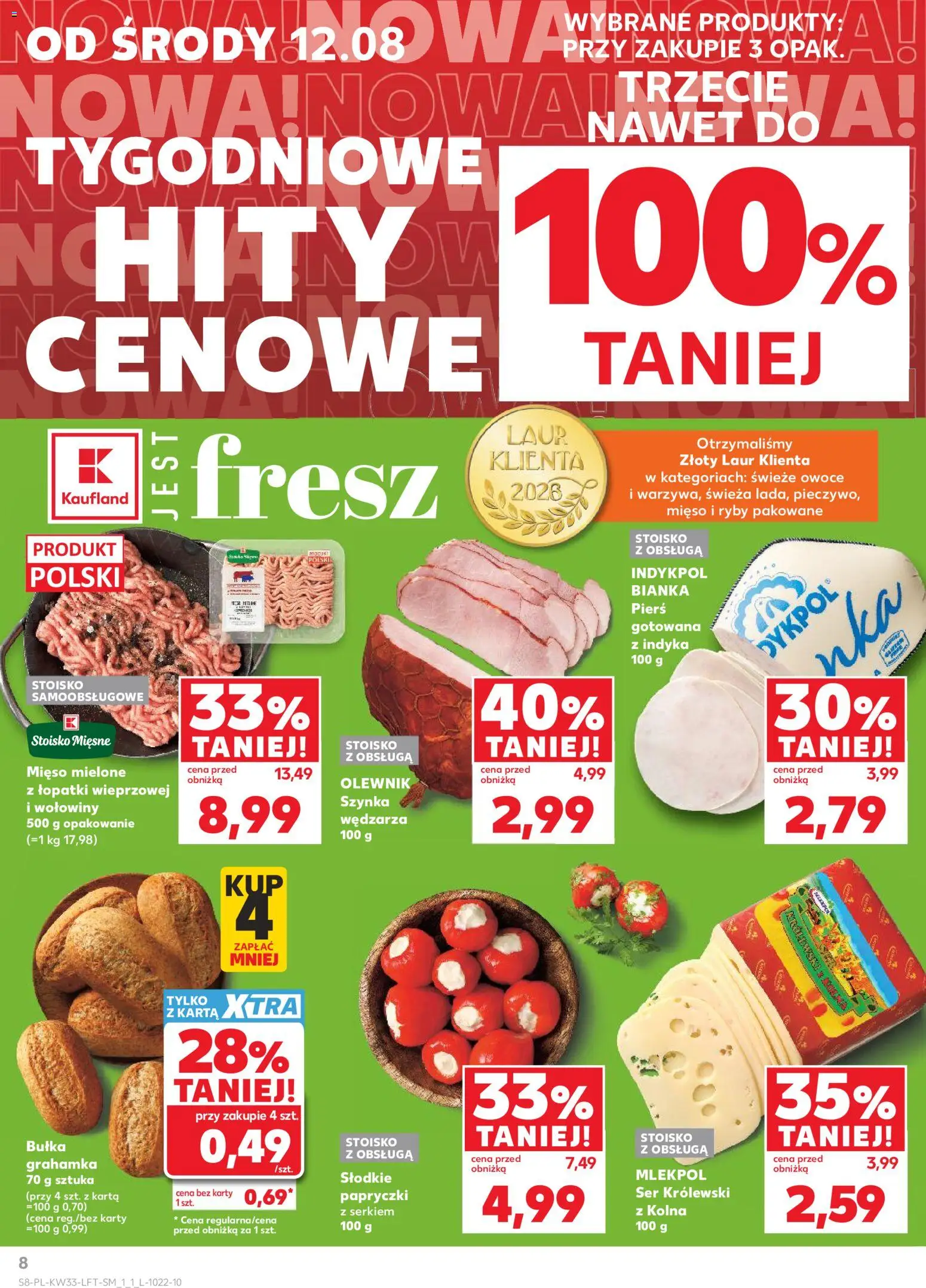 Kaufland Polsko leták od 12.08.2026 | Strana: 8 | Produkty: Ryby, Karty