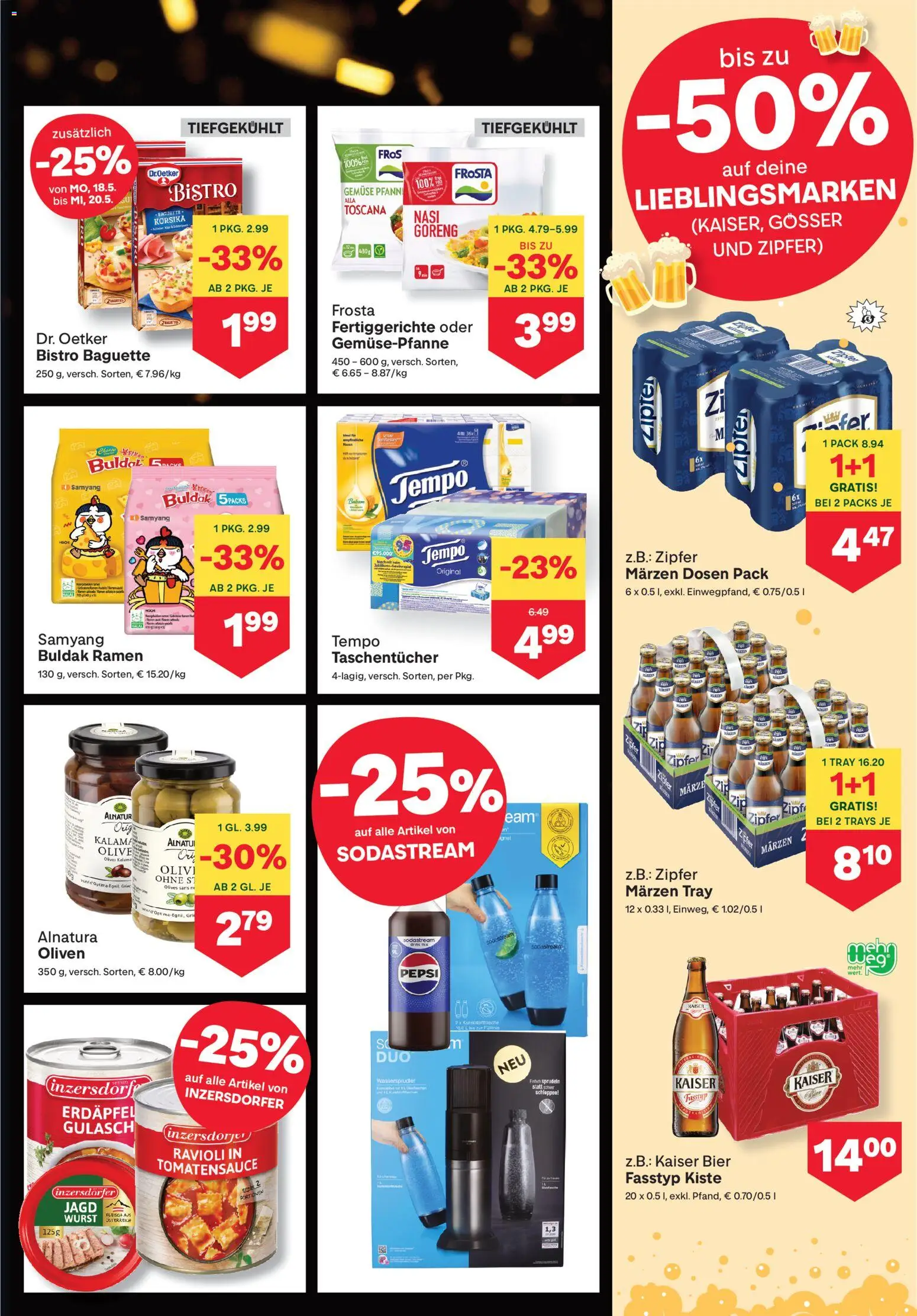 MPREIS Flugblatt gültig ab 13.05.2026 | Seite: 7 | Produkte: Wurst, Jääkaappipakastin, Szeder, Bier