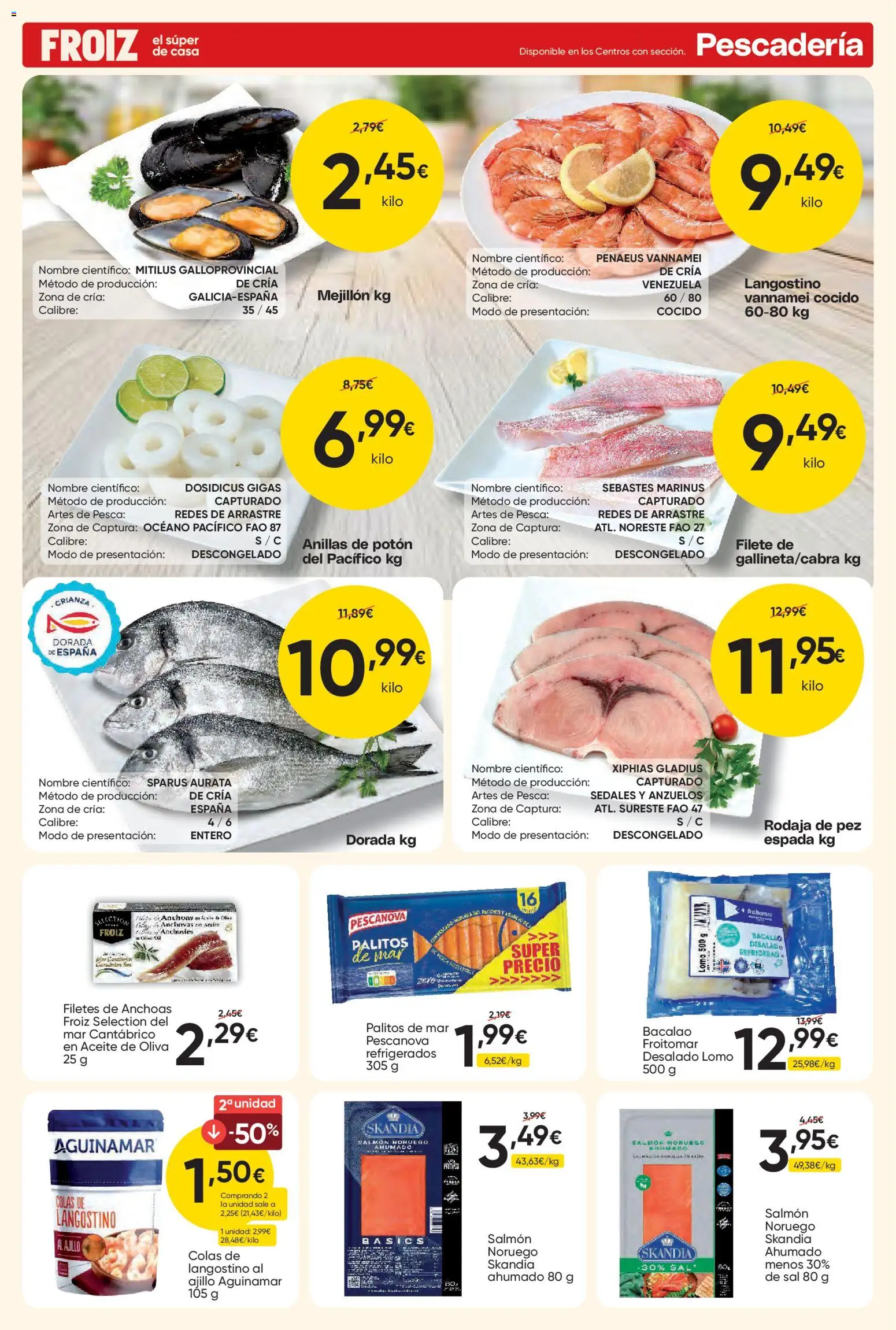 Froiz folleto │ válido desde el 27/08/2026 | Página: 5 | Productos: Aceite, Lomo, Filete, Langostino