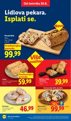 Brioš kroasan, Sa filom od čokolade - pregled Lidl kataloga - važi od 20.08.2026 | Strana: 22