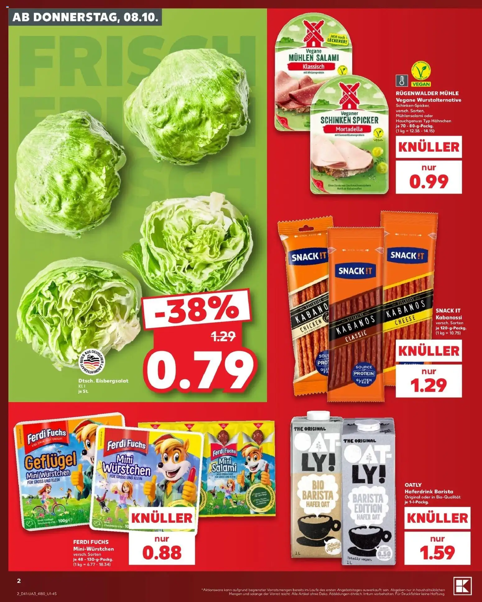 Prospekt Kaufland ab 05.10.2026 » Angebote Online zum Blättern | Seite: 12 | Produkte: Hahnchen, Haferdrink, Oatly, Salami