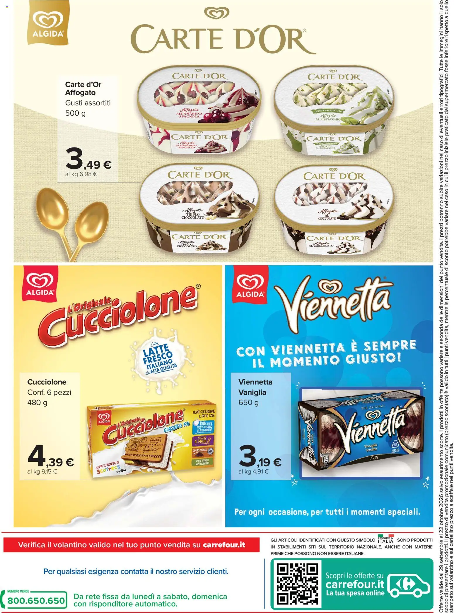 Volantino Carrefour del 29/09/2026 | Pagina: 2 | Prodotti: Vaniglia, Cioccolato, Latte, The