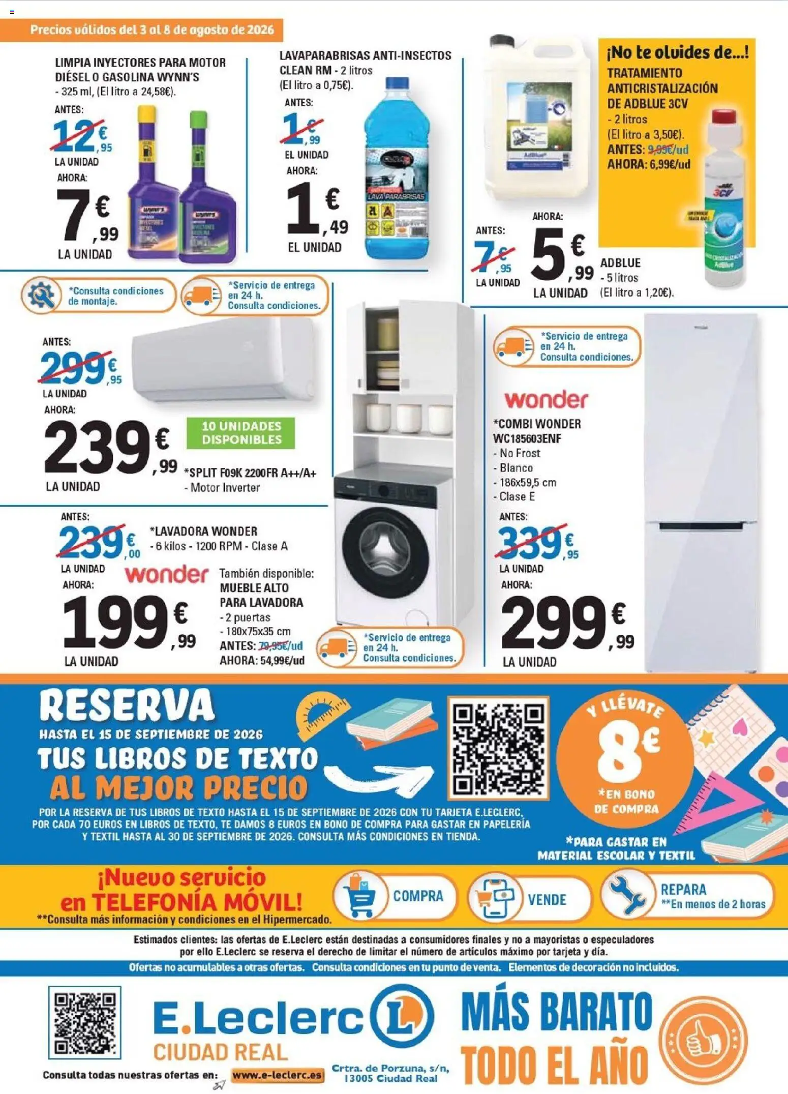 E.Leclerc - Ciudad Real │ válido desde el 03/08/2026 | Página: 4 | Productos: Té, Lavadora