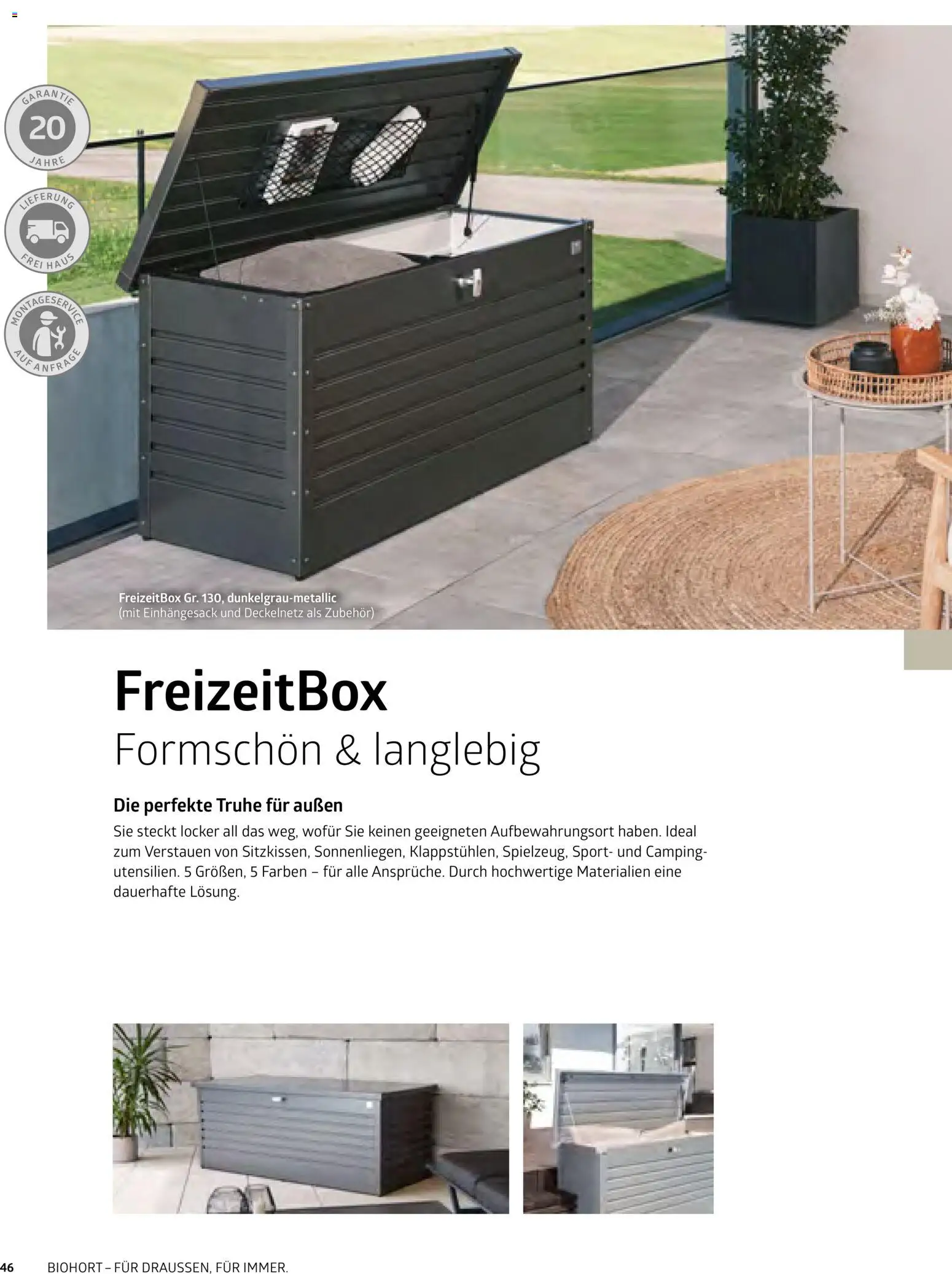 Dehner Biohort – Metall für Garten & Terrasse – gültig ab 01.01.2026 | Seite: 46 | Produkte: Truhe