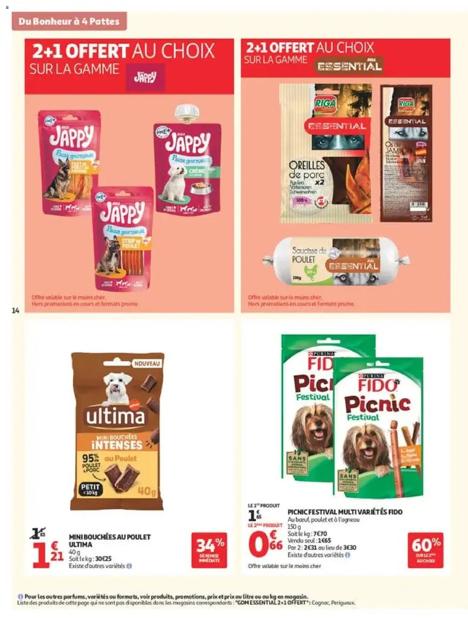 {H1} | Page: 16 | Produits: Poulet, Pâte, Saucisse, Porc