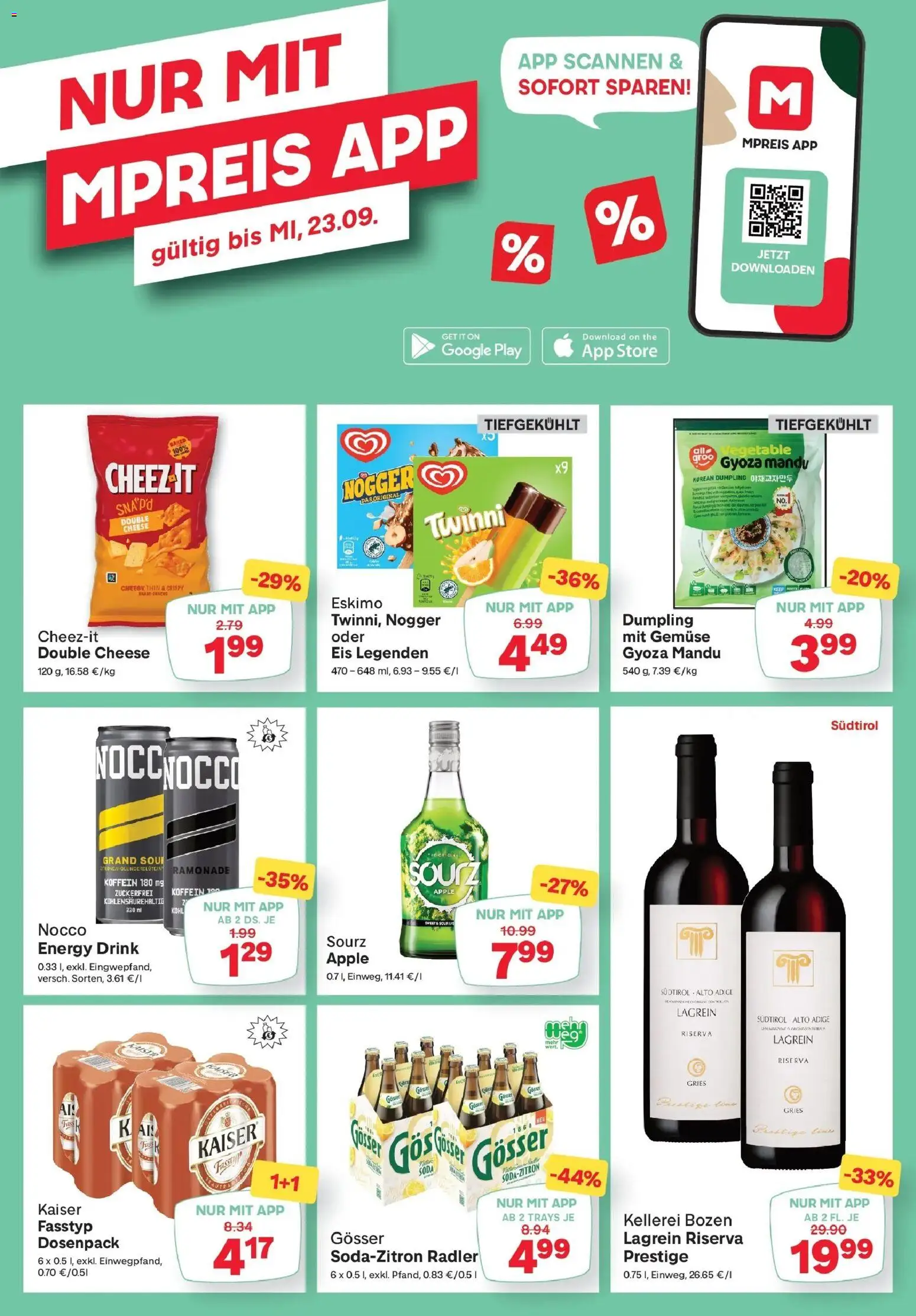 MPREIS St.Gallenkirch von 10.09.2026 - Aktuelle Angebote | Seite: 14 | Produkte: Eis, Gemüse, Radler, Apple
