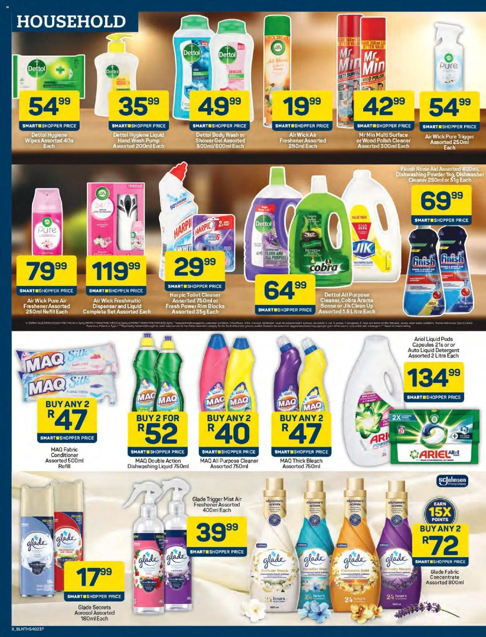 New Pick n Pay catalogue – valid from 24.04.2026 | Page: 8 | Products: Shower, Conditioner, Body wash, Dishwashing liquid