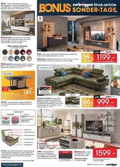 Zurbrüggen - Zurbrüggen: Bonus Sonder-Tage ab 31.07.2026 gültig | Seite: 7 | Produkte: Wohnwand, Lowboard, Sofa, Couchtisch