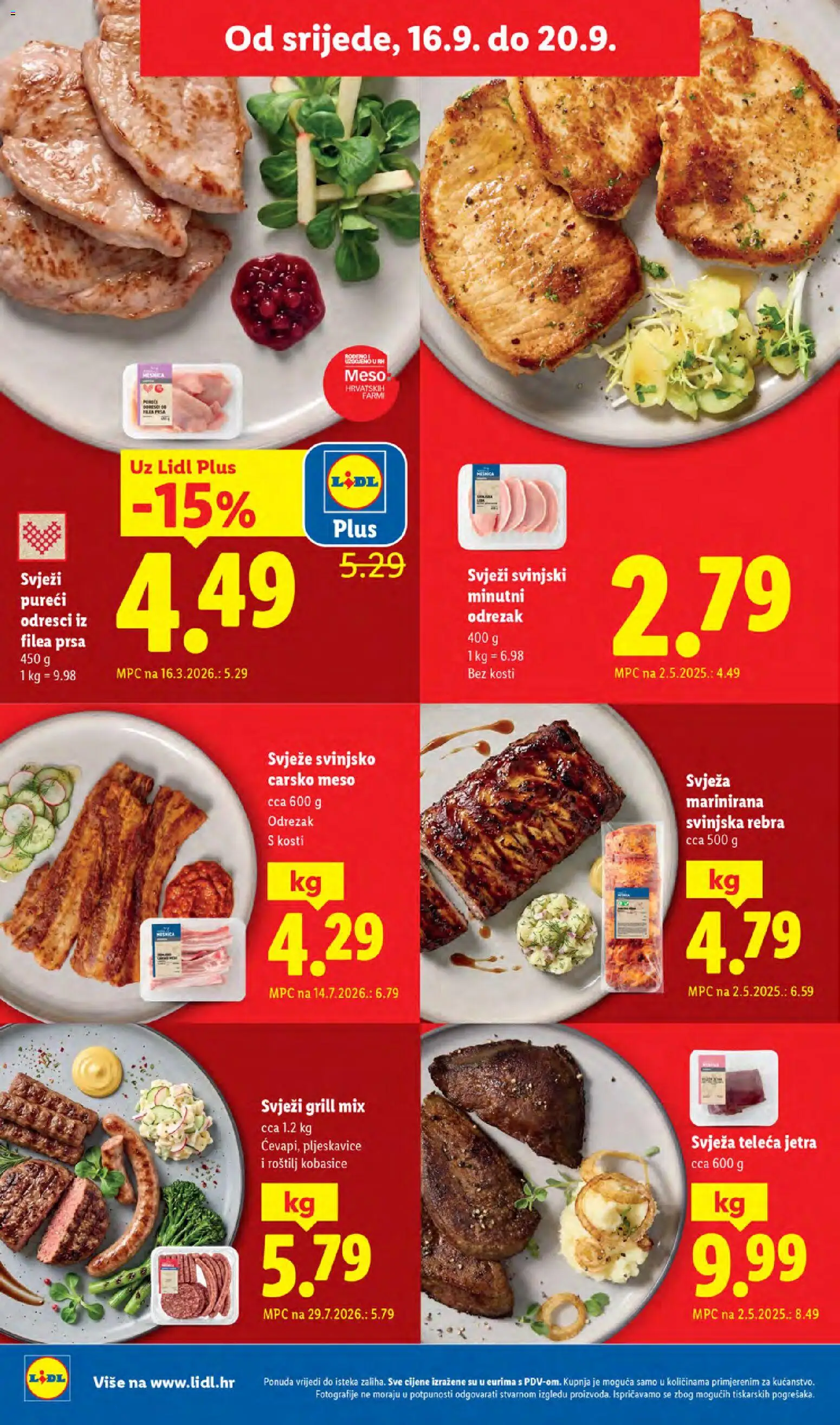 Lidl katalog | vrijedi od 14.09.2026 | Stranica: 56 | Proizvodi: Odrezak, Jetra, Kobasice, Grill